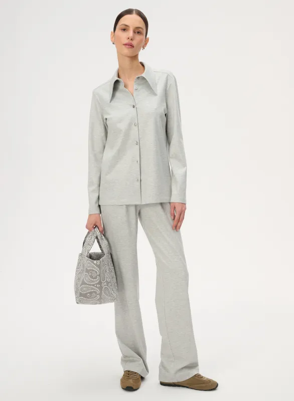Spodnie w kolorze szarym o podwyższonym stanie - Ome made by Le Brand