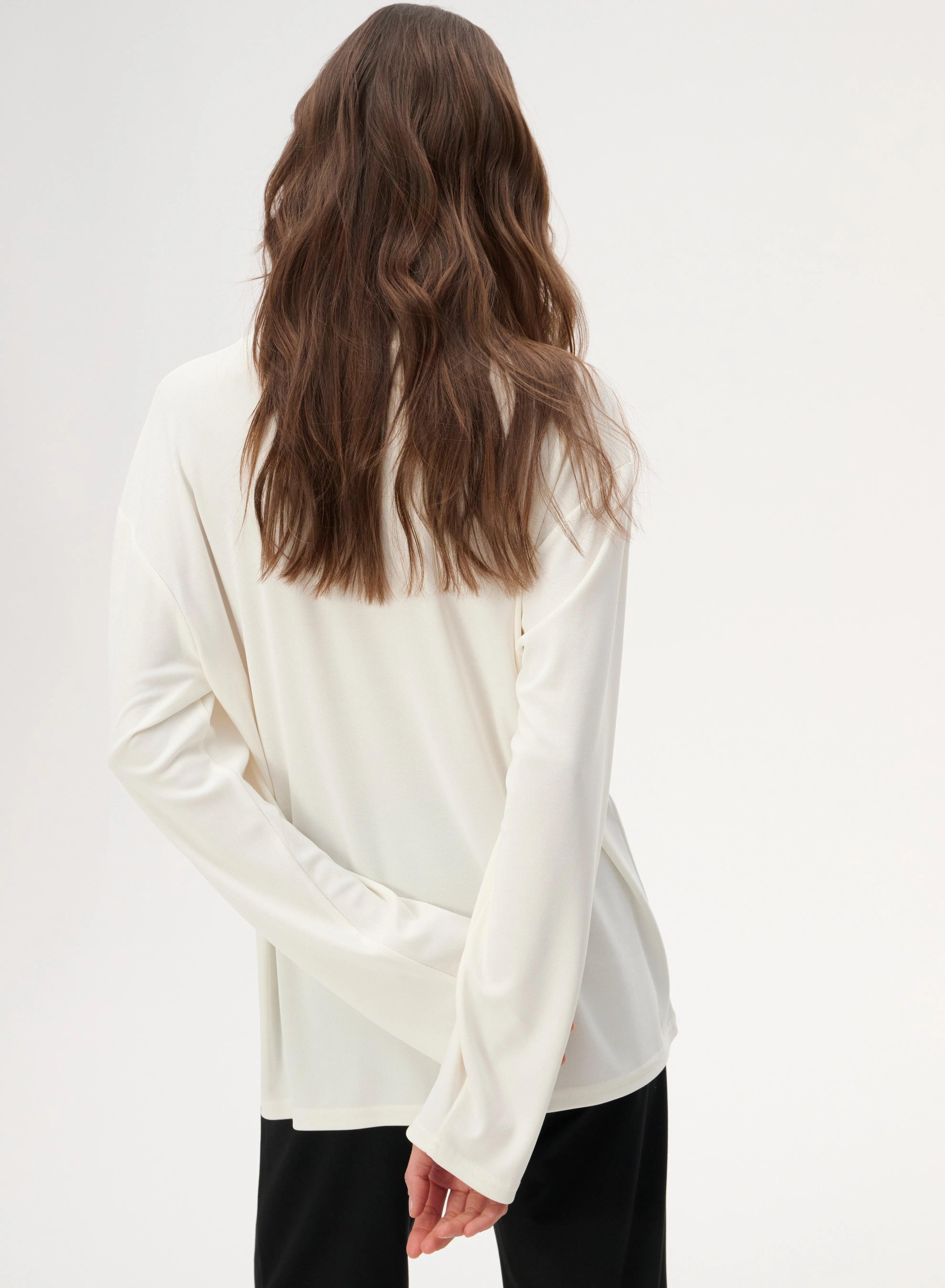 Longsleeve z delikatnej dzianiny w kolorze ecru - Anthony sold by Le Brand product image thumbnail 4