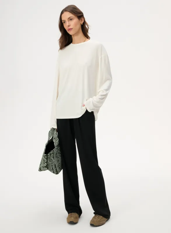 Longsleeve z delikatnej dzianiny w kolorze ecru - Anthony sold by Le Brand