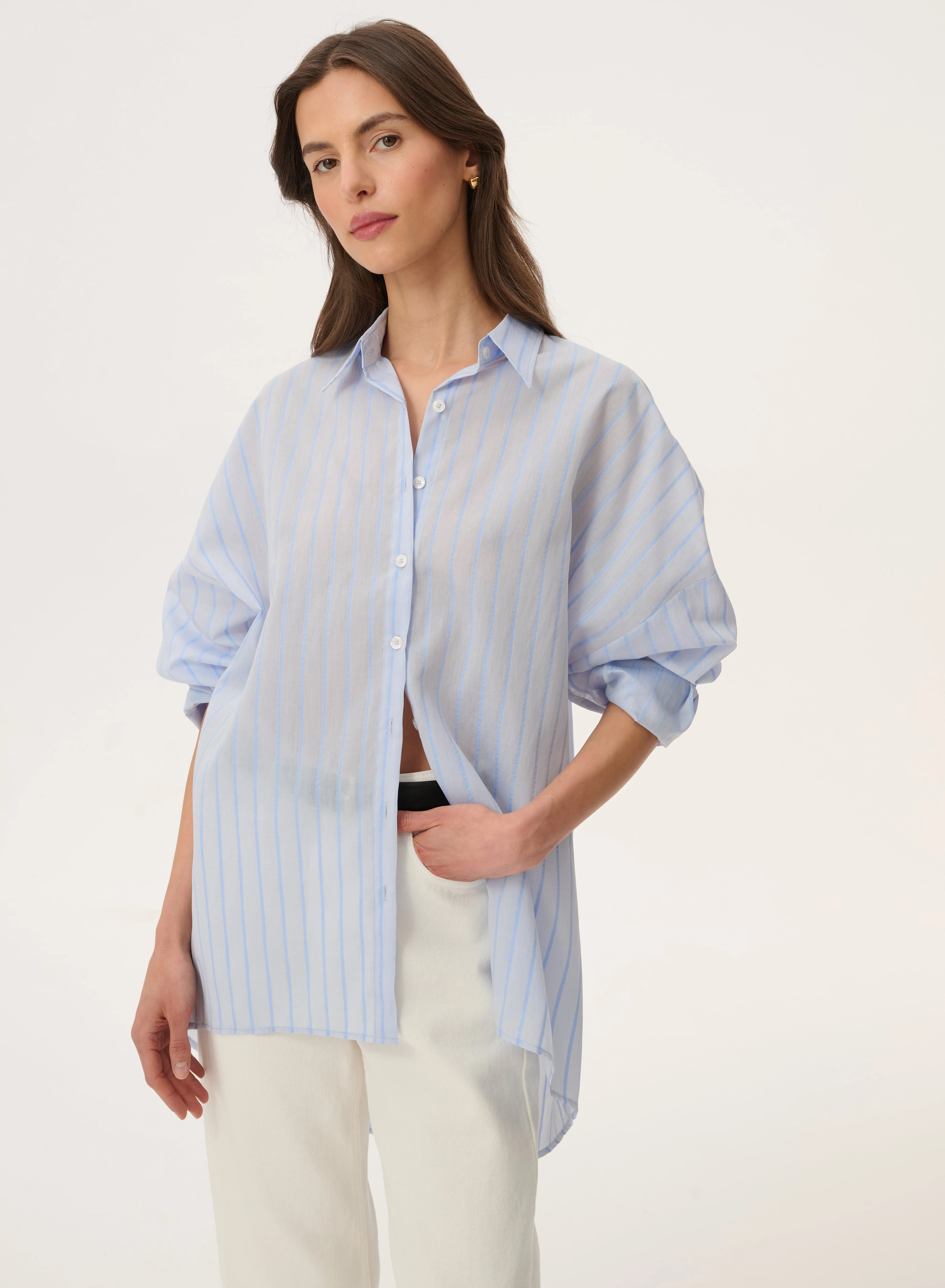Koszula niebieska w prążek - Bilbao sold by Le Brand product image thumbnail 2