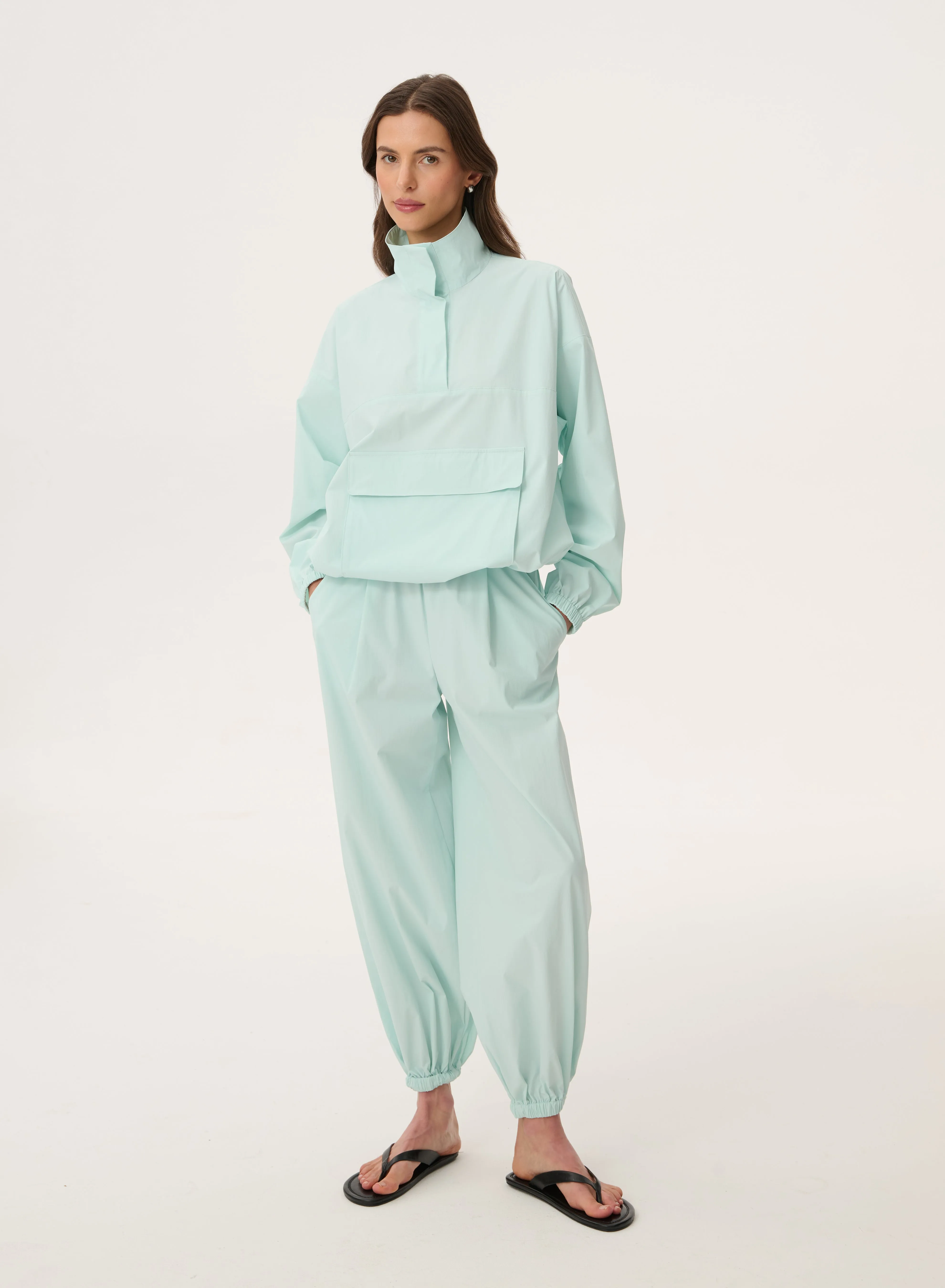Kurtka z ortalionu ze ściągaczami w kolorze akwamarynowym - Sydney sold by Le Brand product image thumbnail 3