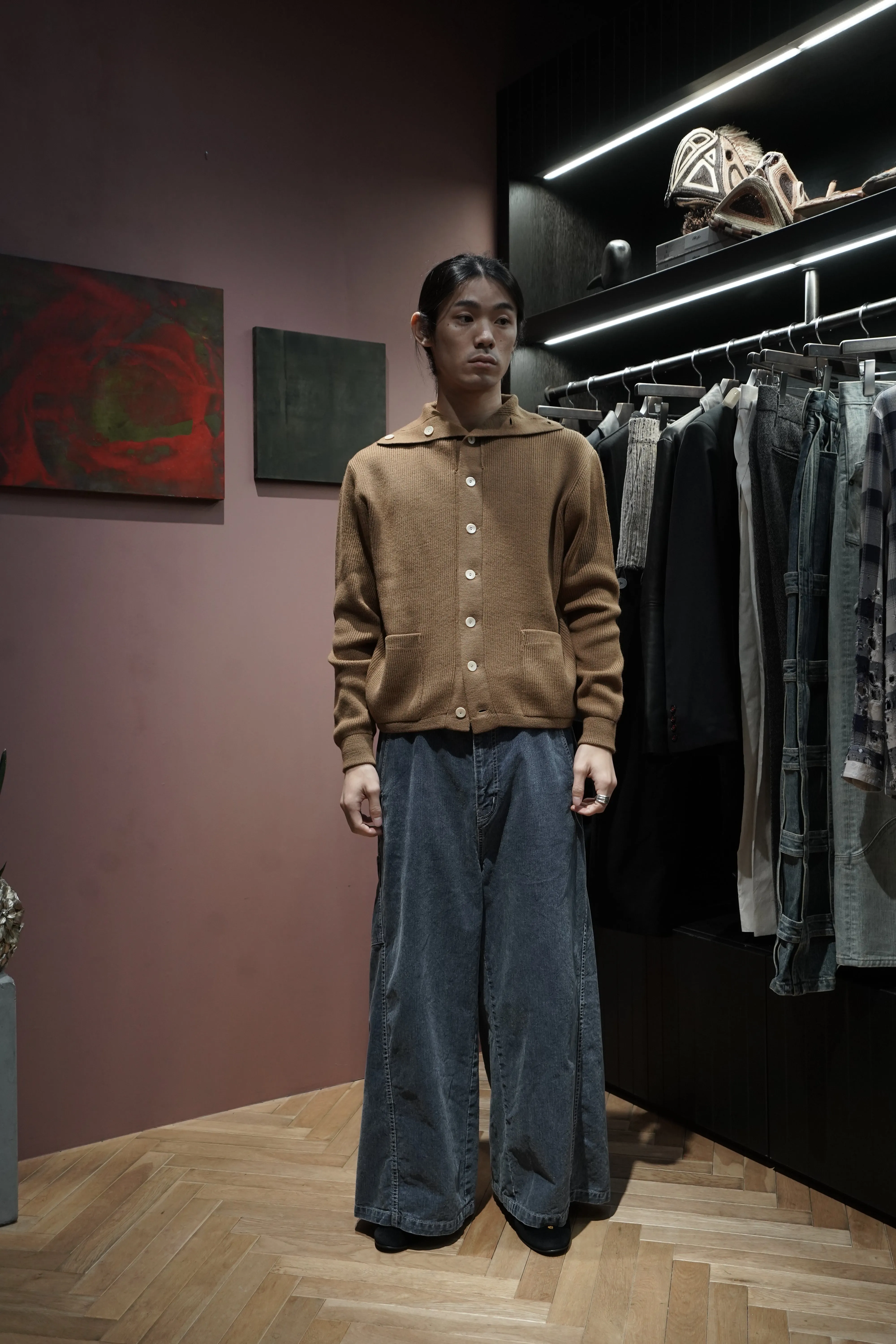 Taiga Takahashi TURTLENECK CARDIGAN (CAMEL) sold by CEDARWOOD product image thumbnail 2