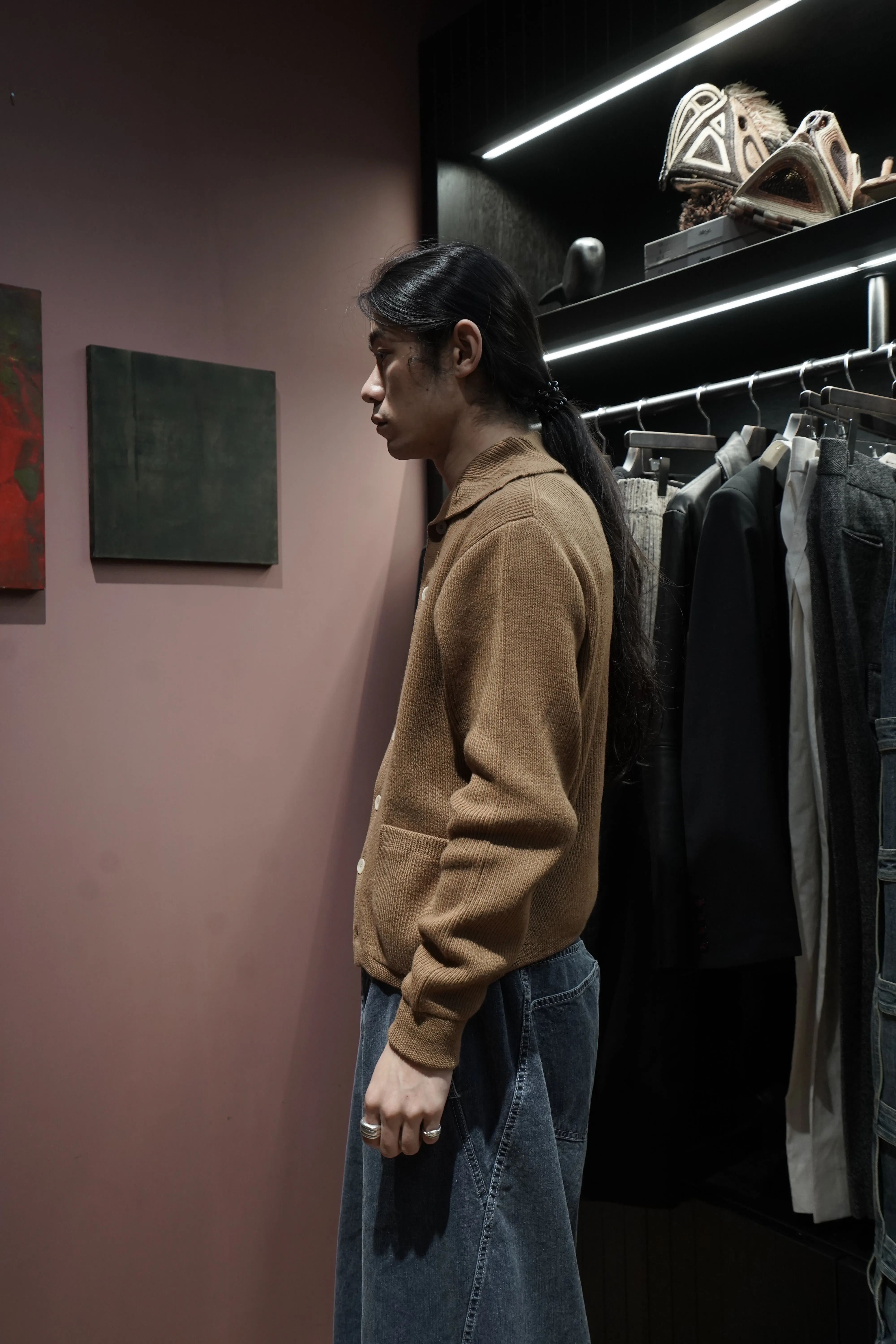 Taiga Takahashi TURTLENECK CARDIGAN (CAMEL) sold by CEDARWOOD product image thumbnail 5