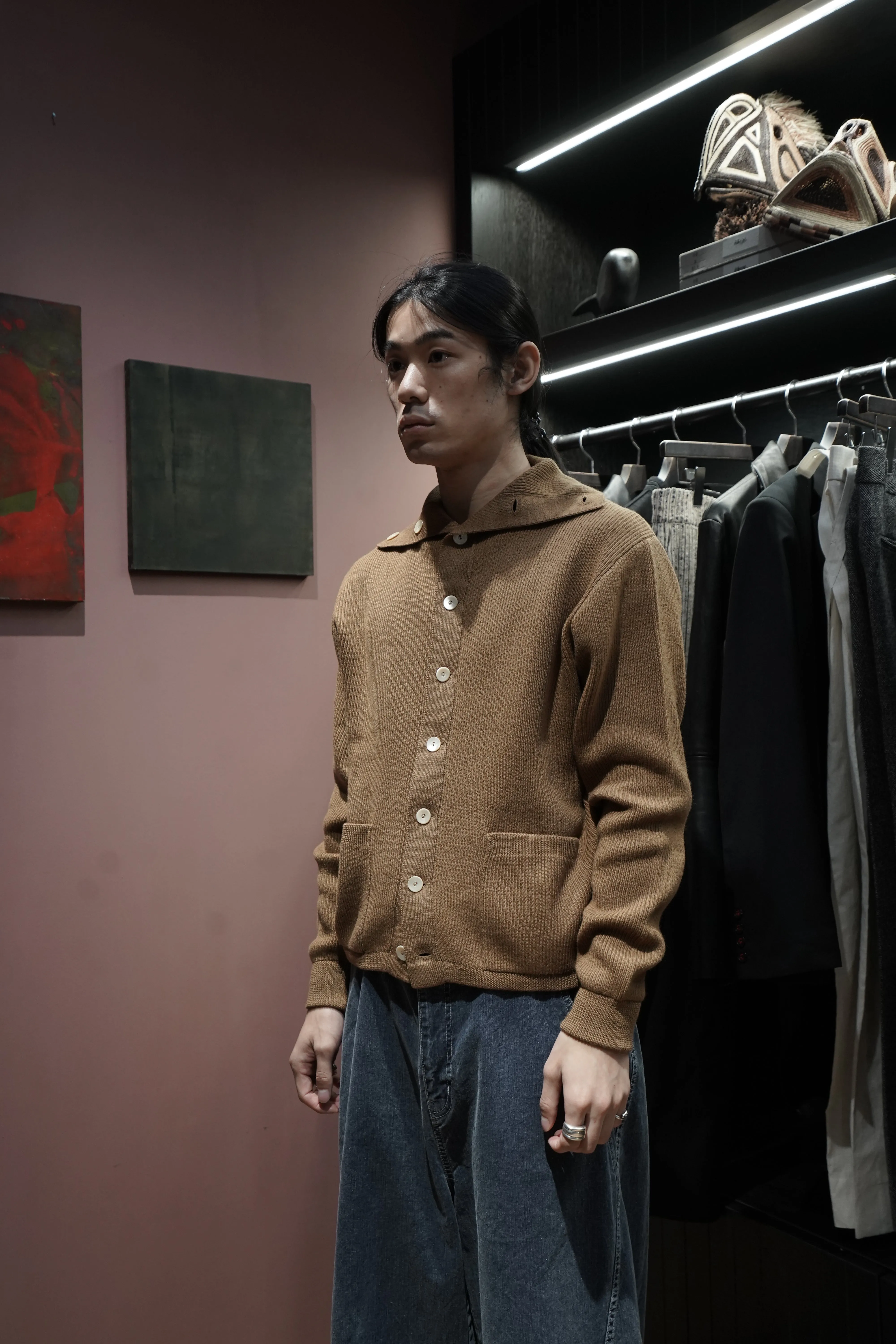 Taiga Takahashi TURTLENECK CARDIGAN (CAMEL) sold by CEDARWOOD product image thumbnail 4