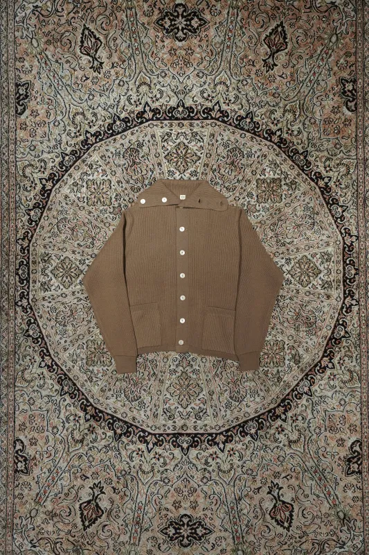 Taiga Takahashi TURTLENECK CARDIGAN (CAMEL) made by CEDARWOOD