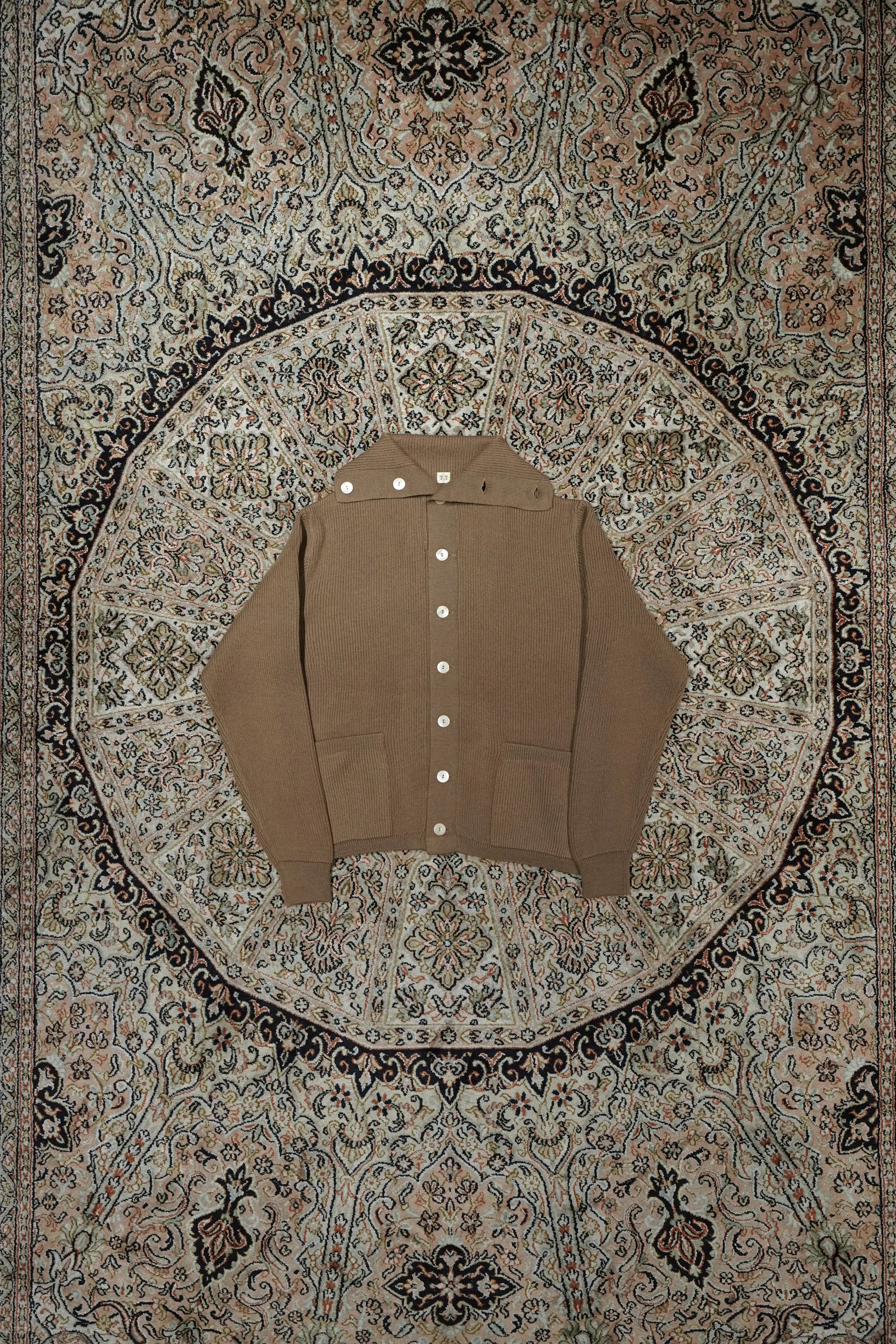 Taiga Takahashi TURTLENECK CARDIGAN (CAMEL) sold by CEDARWOOD