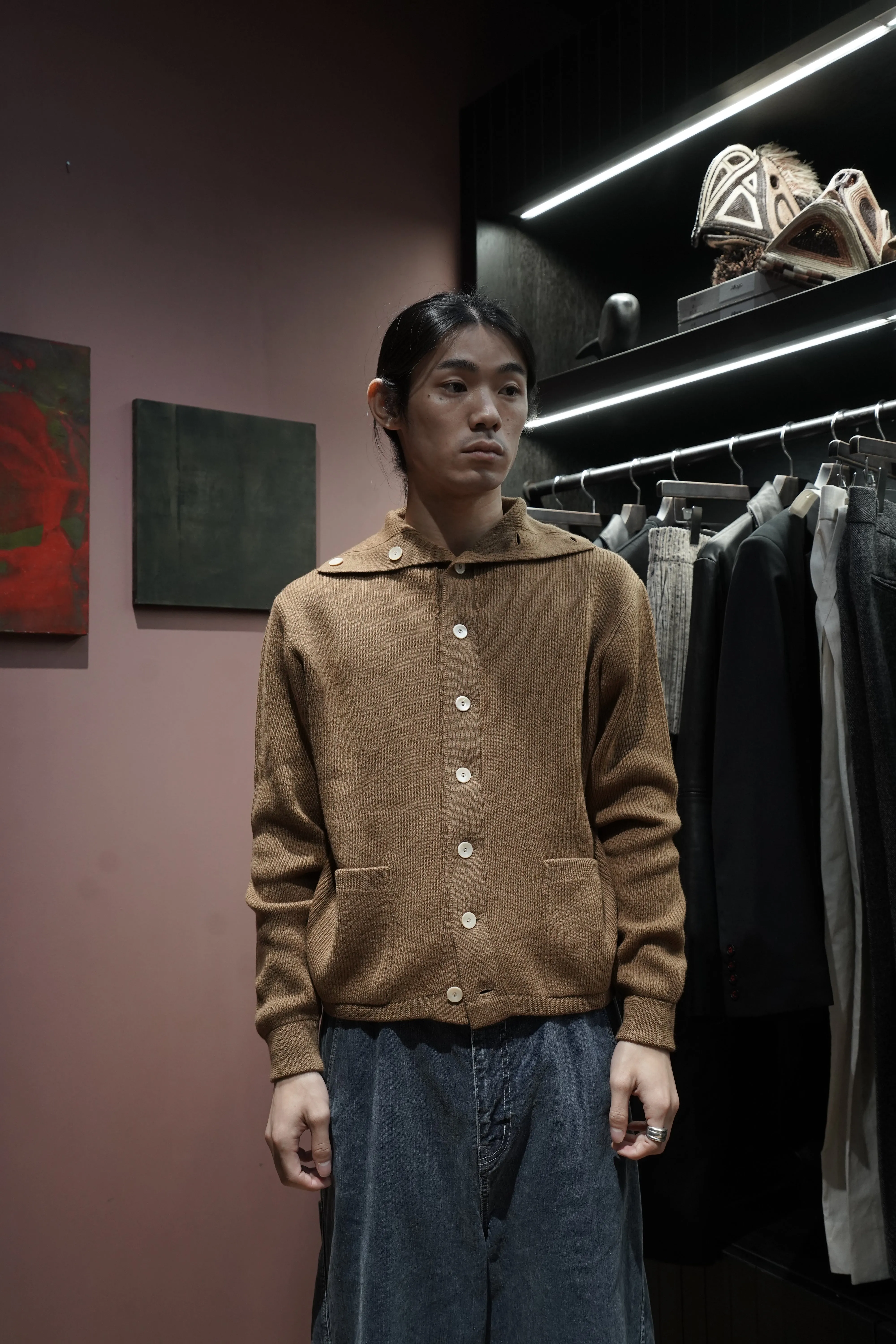 Taiga Takahashi TURTLENECK CARDIGAN (CAMEL) sold by CEDARWOOD product image thumbnail 3