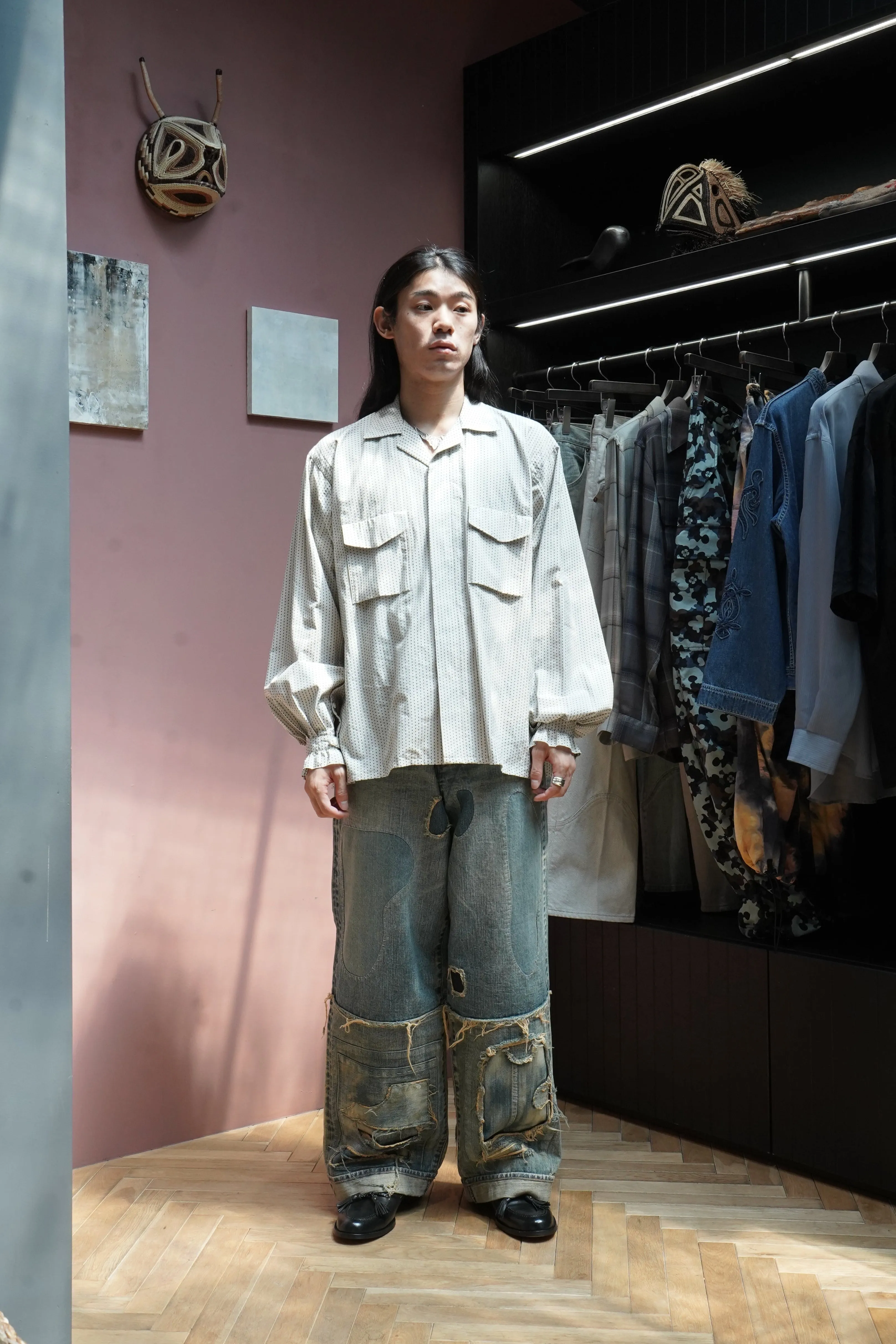 SUGARHILL STRATUM DENIM PANTS WIDE CUT (FADED INDIGO) sold by CEDARWOOD product image thumbnail 2