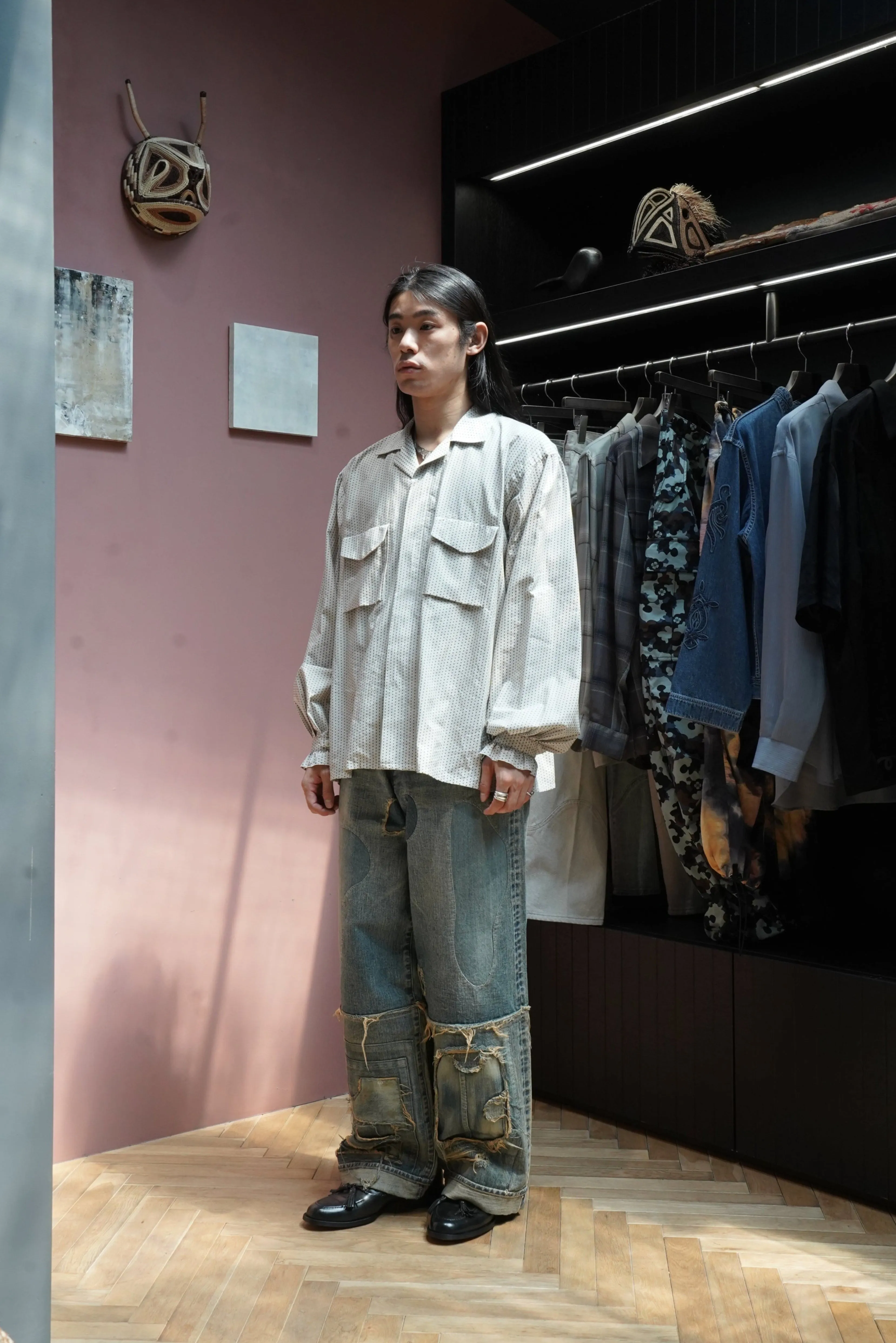 SUGARHILL STRATUM DENIM PANTS WIDE CUT (FADED INDIGO) sold by CEDARWOOD product image thumbnail 3