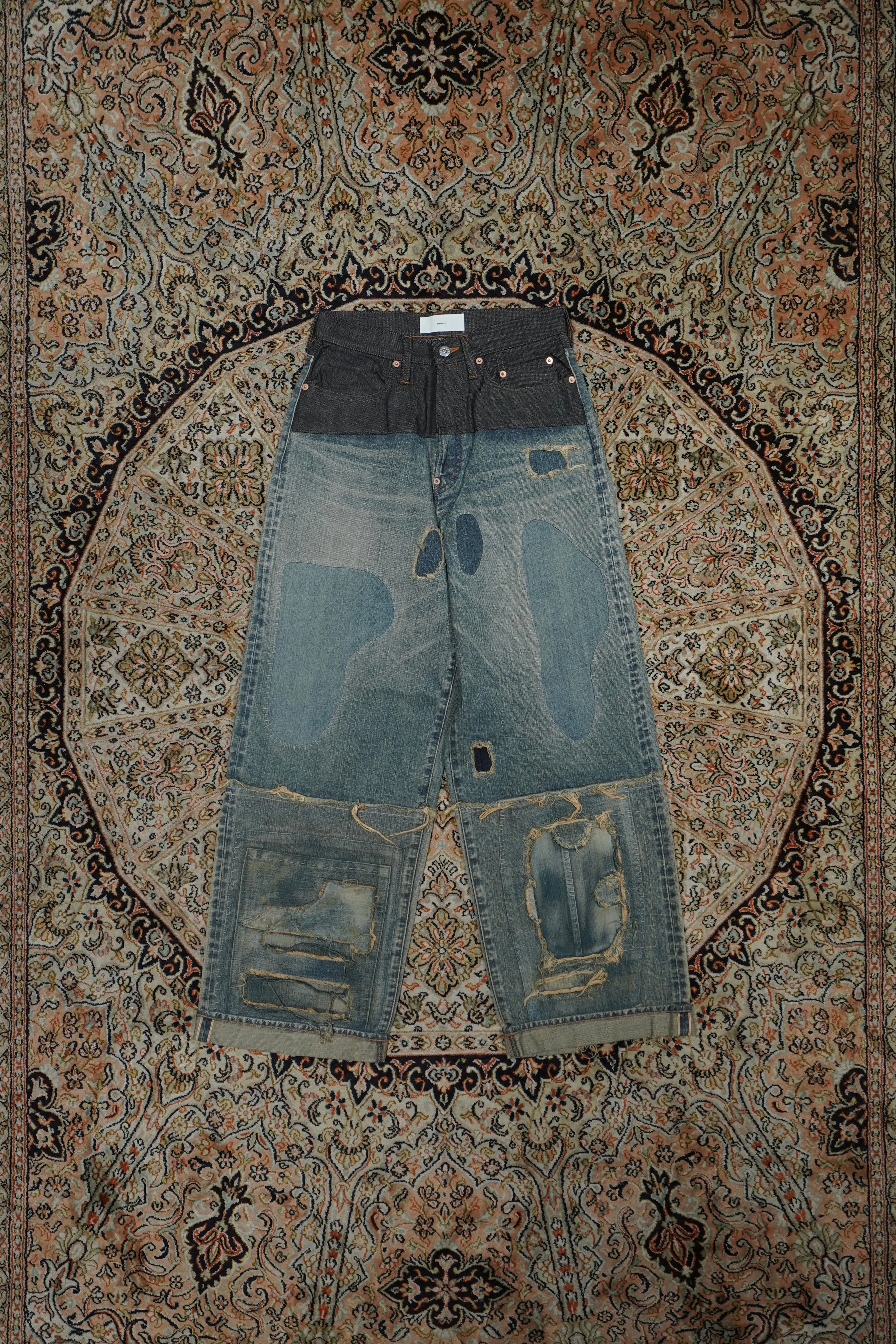 SUGARHILL STRATUM DENIM PANTS WIDE CUT (FADED INDIGO) sold by CEDARWOOD