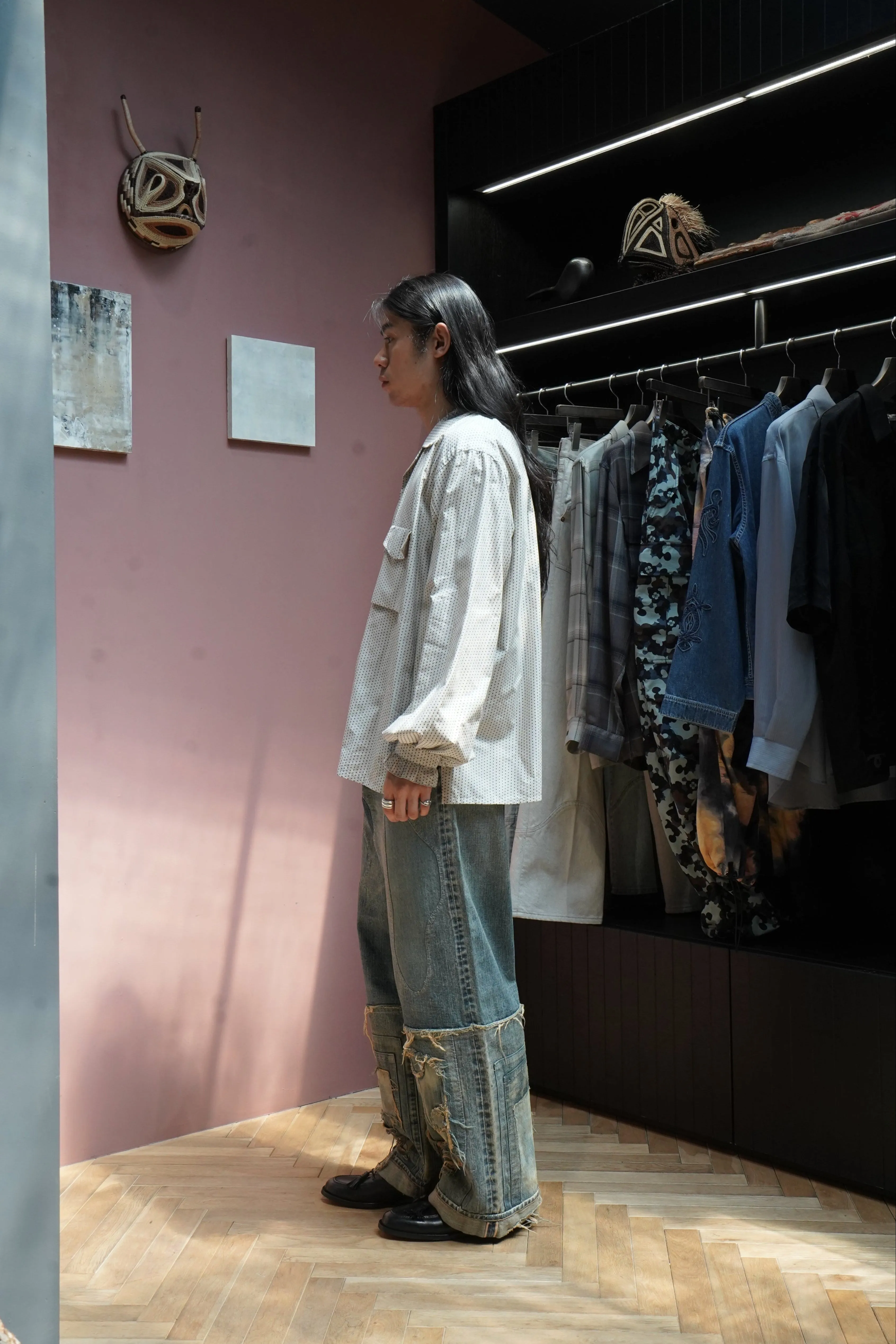 SUGARHILL STRATUM DENIM PANTS WIDE CUT (FADED INDIGO) sold by CEDARWOOD product image thumbnail 4
