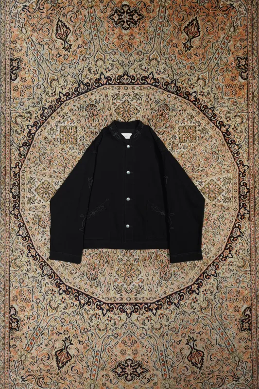 SARTO EMBROIDERY SHORT JACKET (BLACK) made by CEDARWOOD