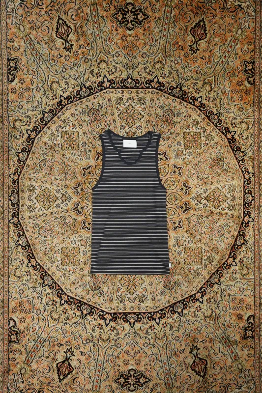 SUGARHILL STRIPE TIGHT TANK TOP (DARK NAVY) made by CEDARWOOD