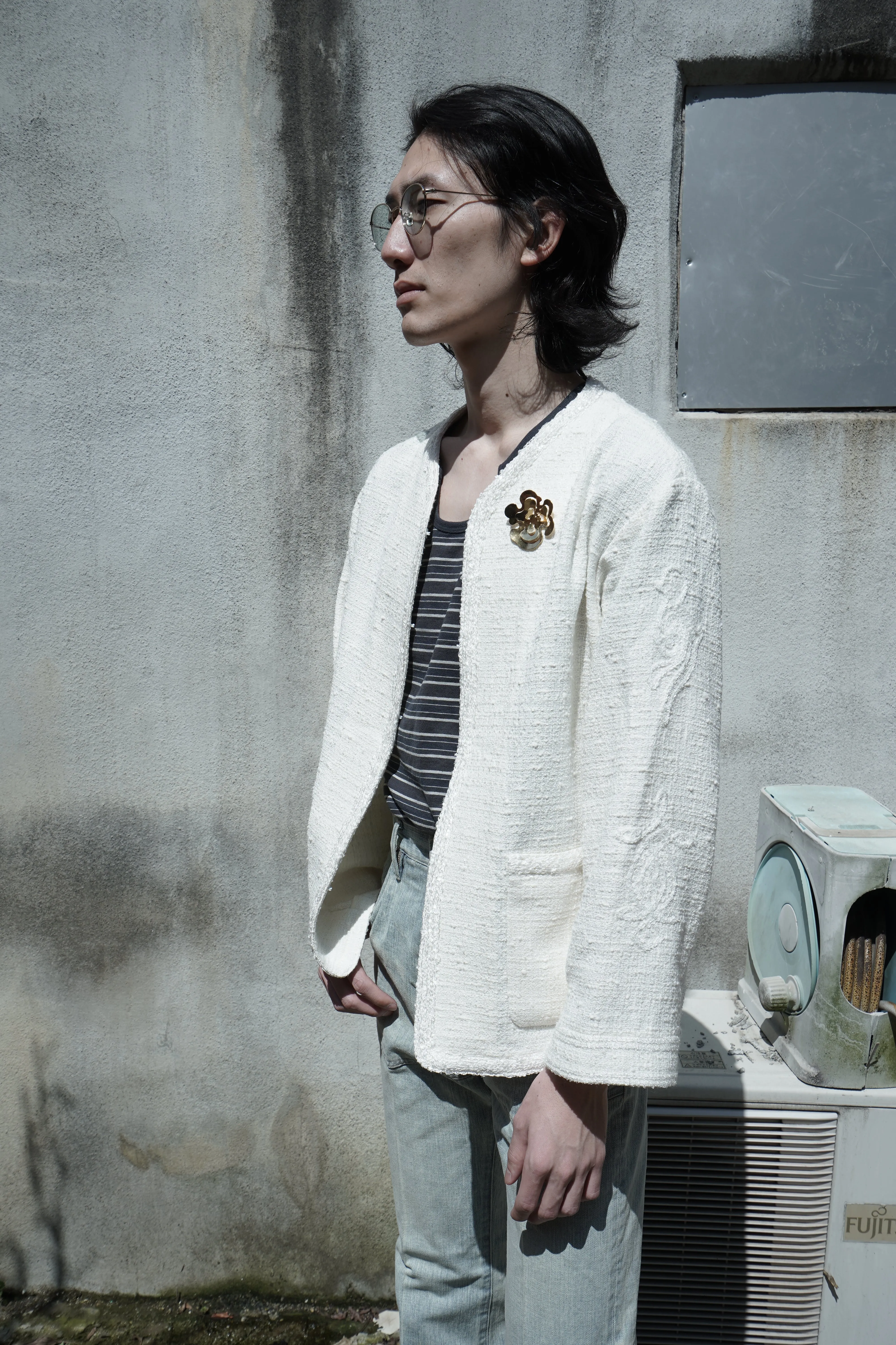 SARTO NO COLLAR JACKET (WHITE) sold by CEDARWOOD product image thumbnail 3