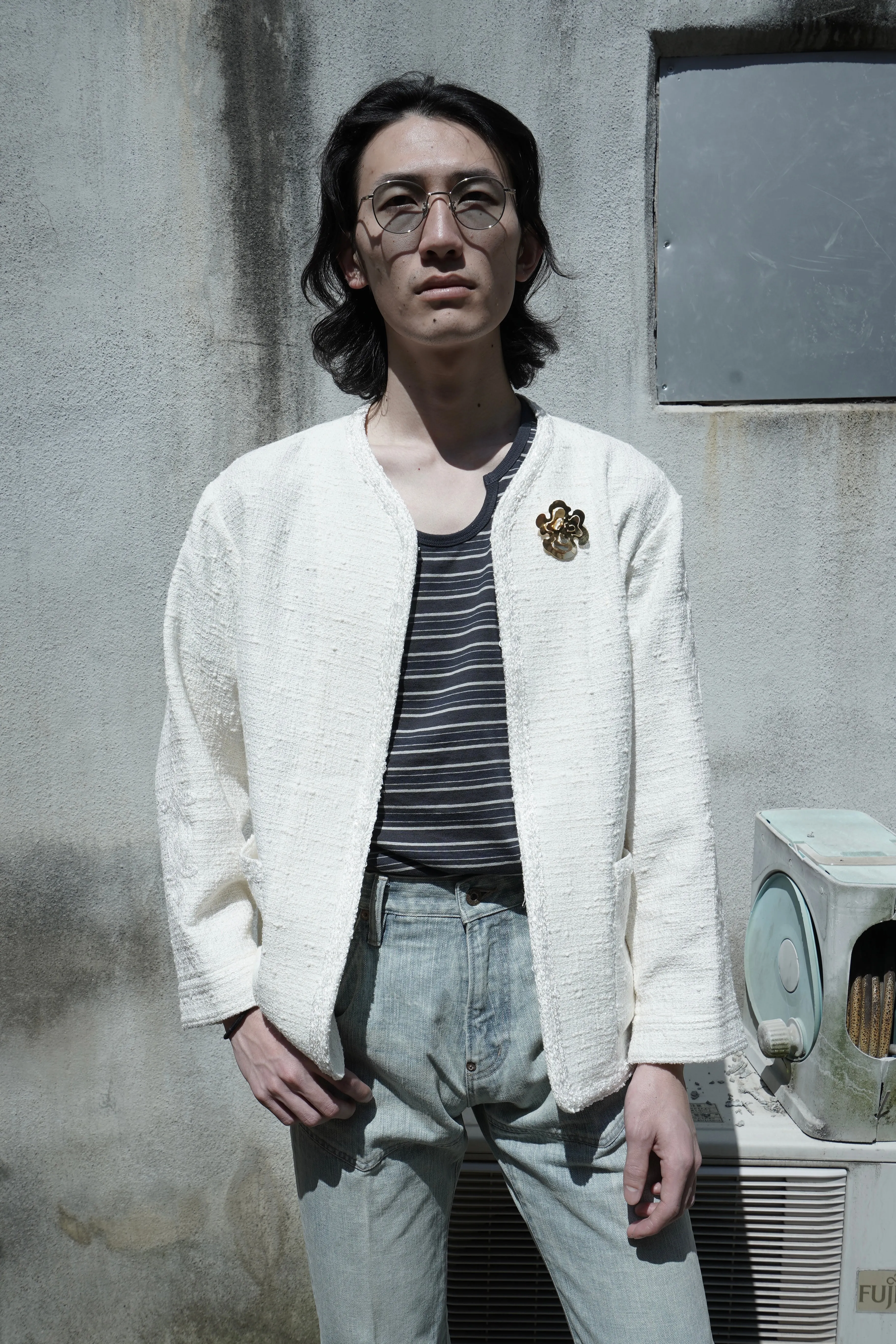 SARTO NO COLLAR JACKET (WHITE) sold by CEDARWOOD product image thumbnail 2