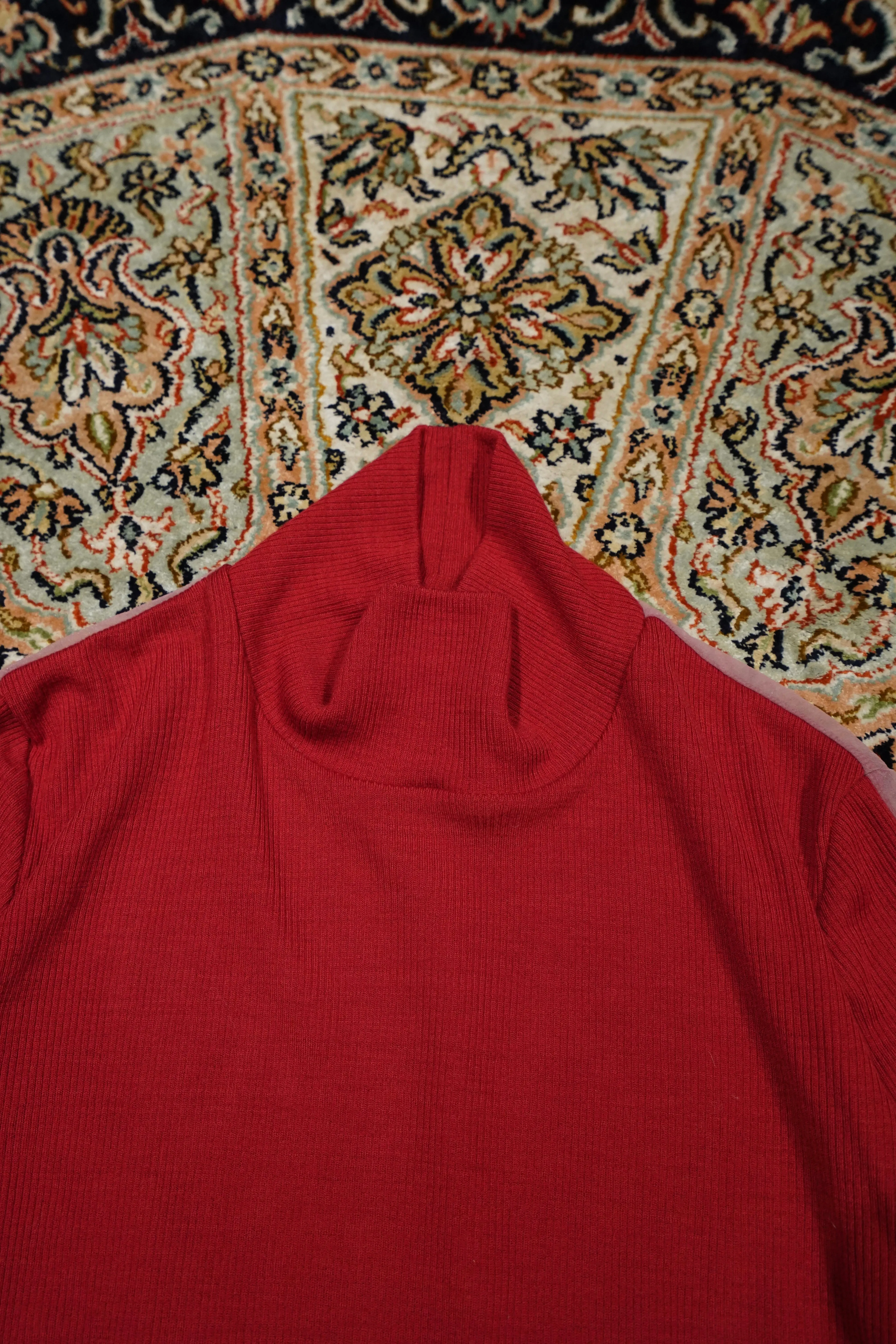 SATORU SASAKI BI-COLOR HIGH-NECKED SEE-THROUGH TOP (RED) sold by CEDARWOOD product image thumbnail 2