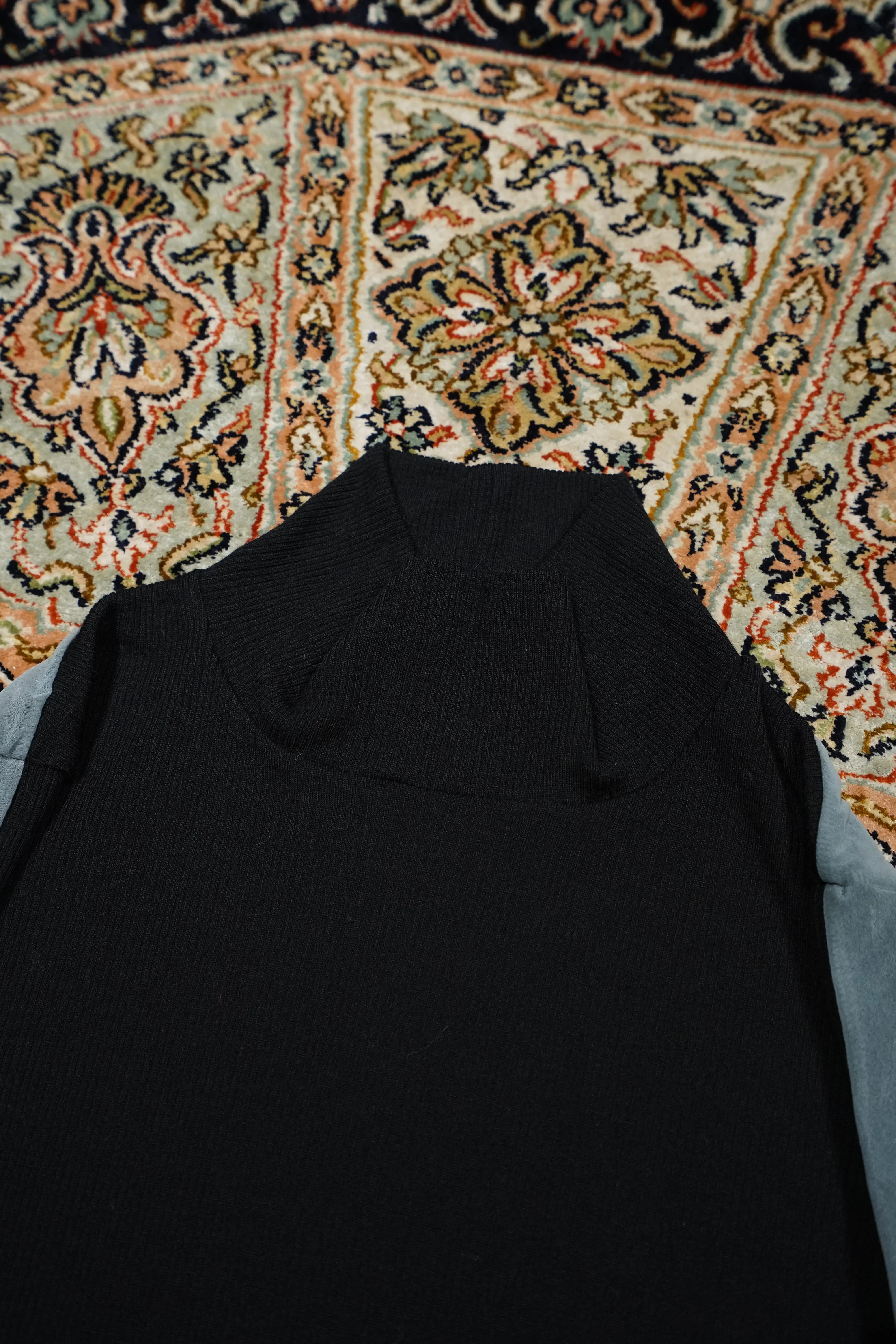 SATORU SASAKI BI-COLOR HIGH-NECKED SEE-THROUGH TOP (BLACK) sold by CEDARWOOD product image thumbnail 2