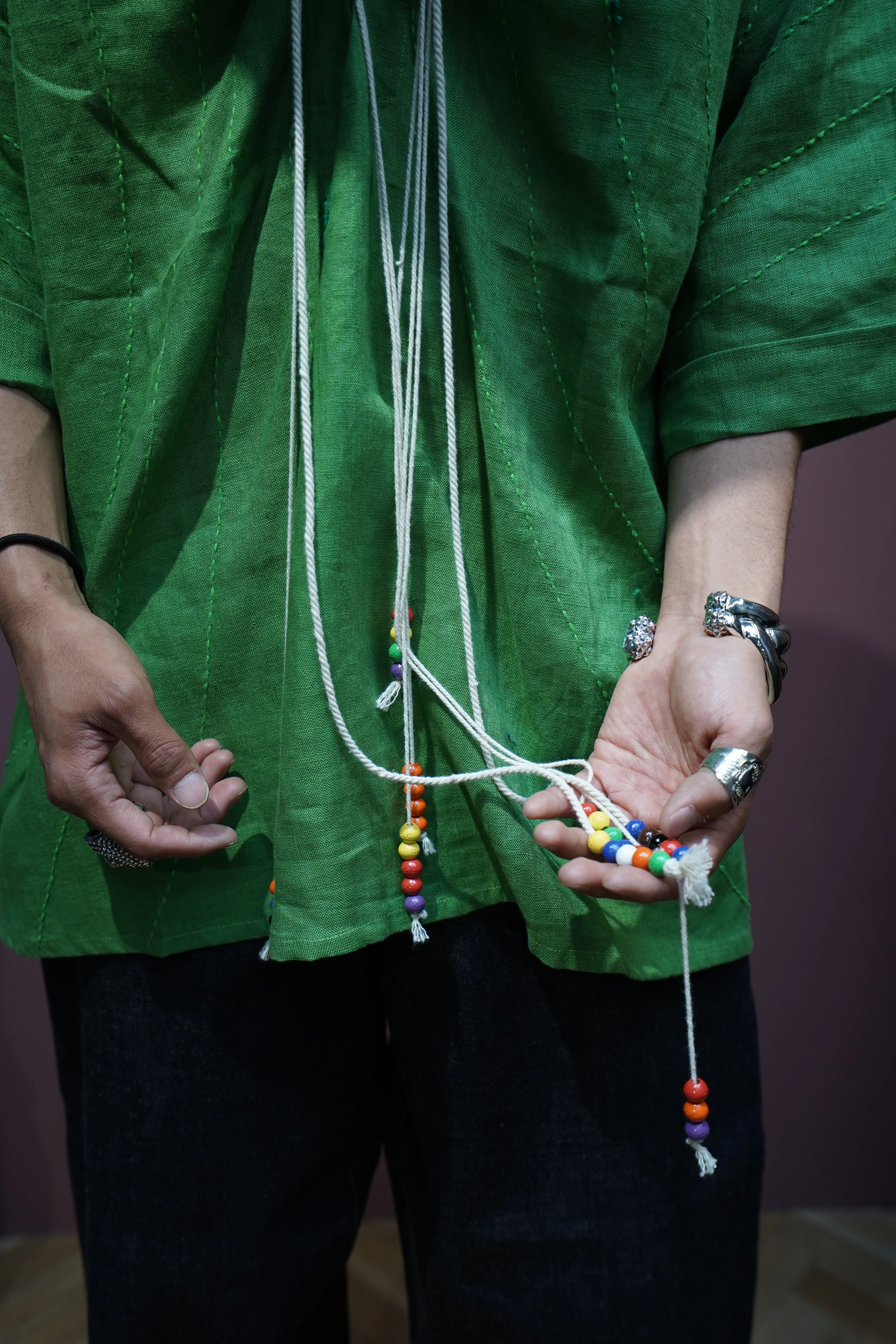 Glass Cypress Washed Linen Tunic in Cactus (Cactus) sold by CEDARWOOD product image thumbnail 5