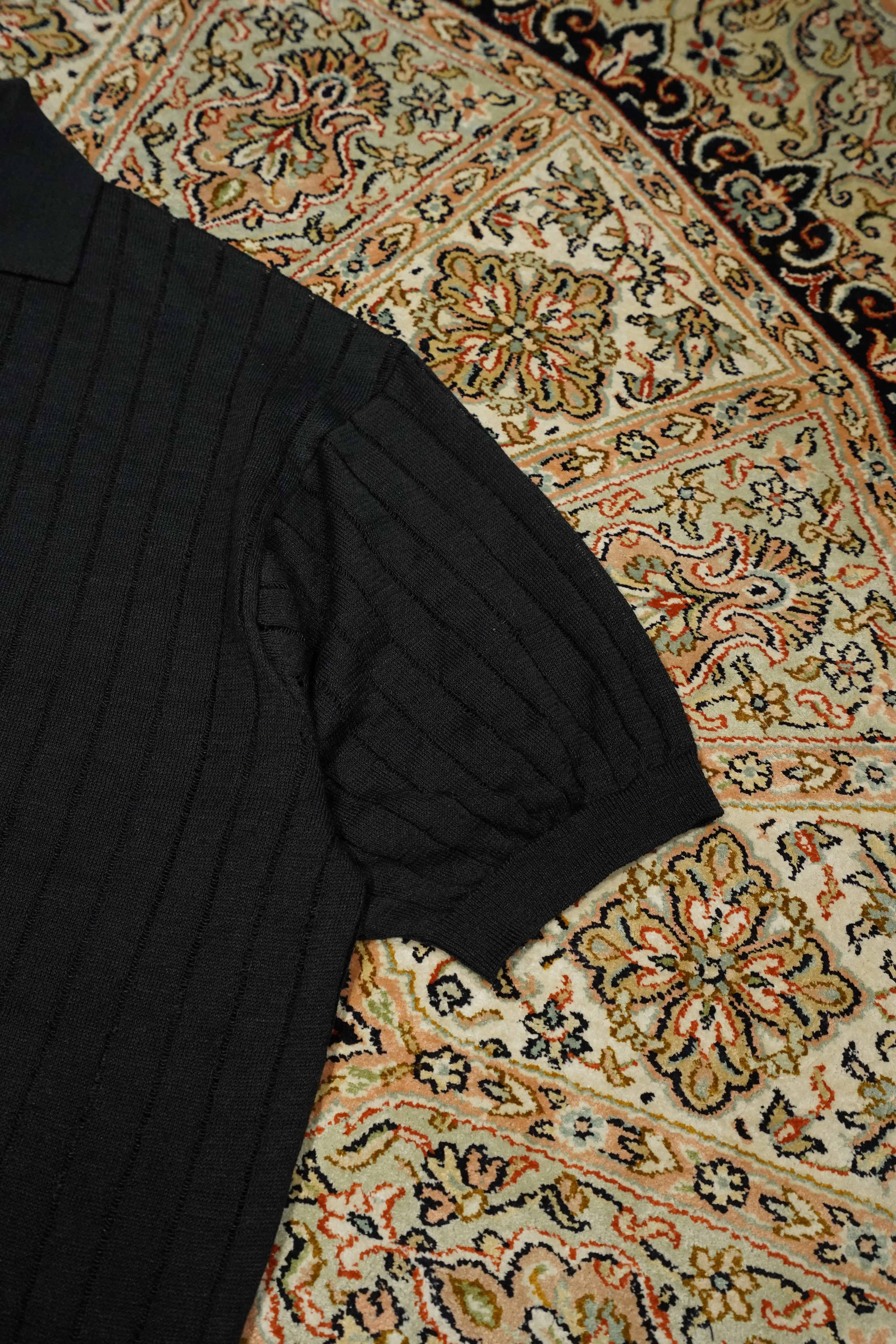 Linen S/S Knit Shirt (BLACK) sold by CEDARWOOD product image thumbnail 3