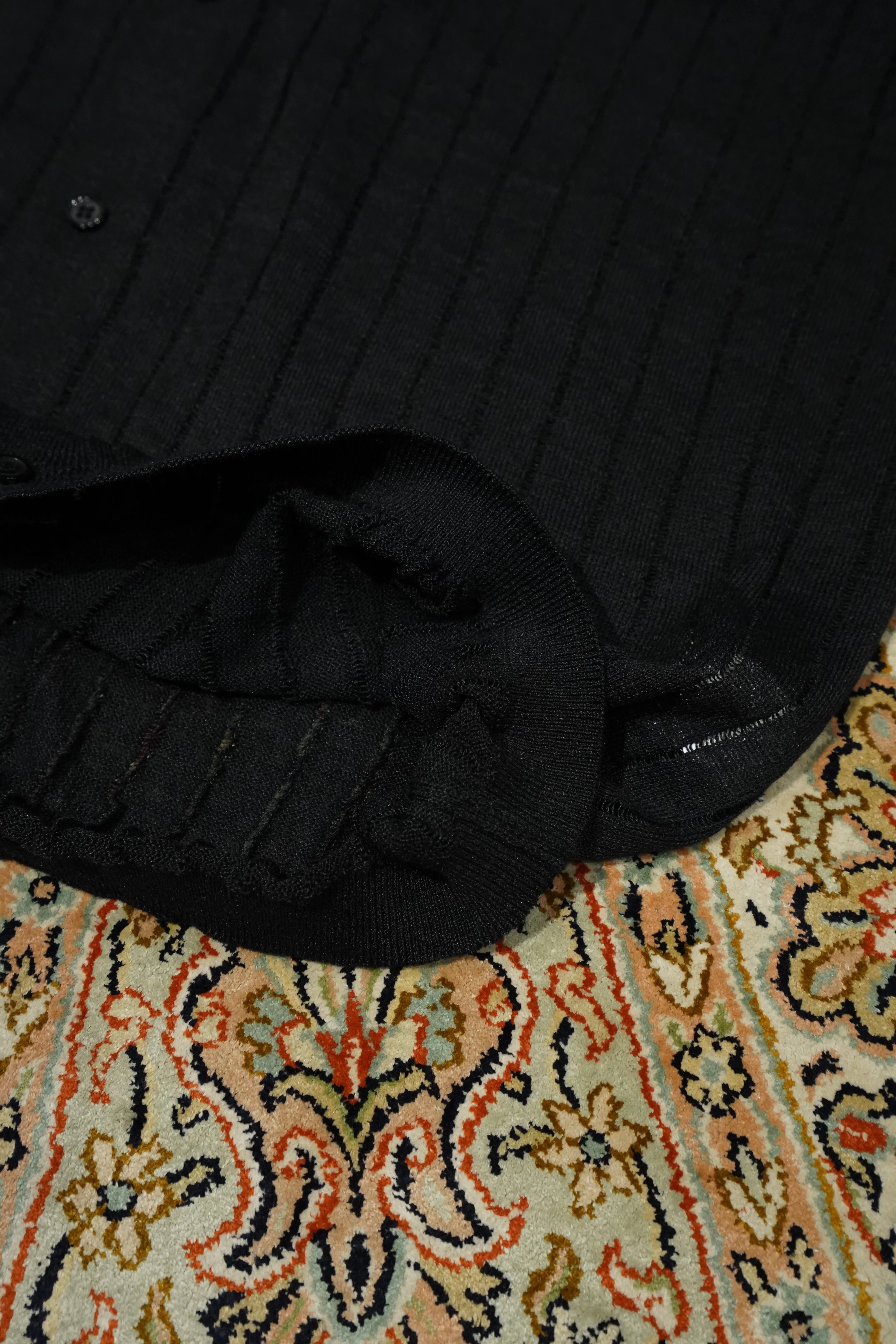 Linen S/S Knit Shirt (BLACK) sold by CEDARWOOD product image thumbnail 5
