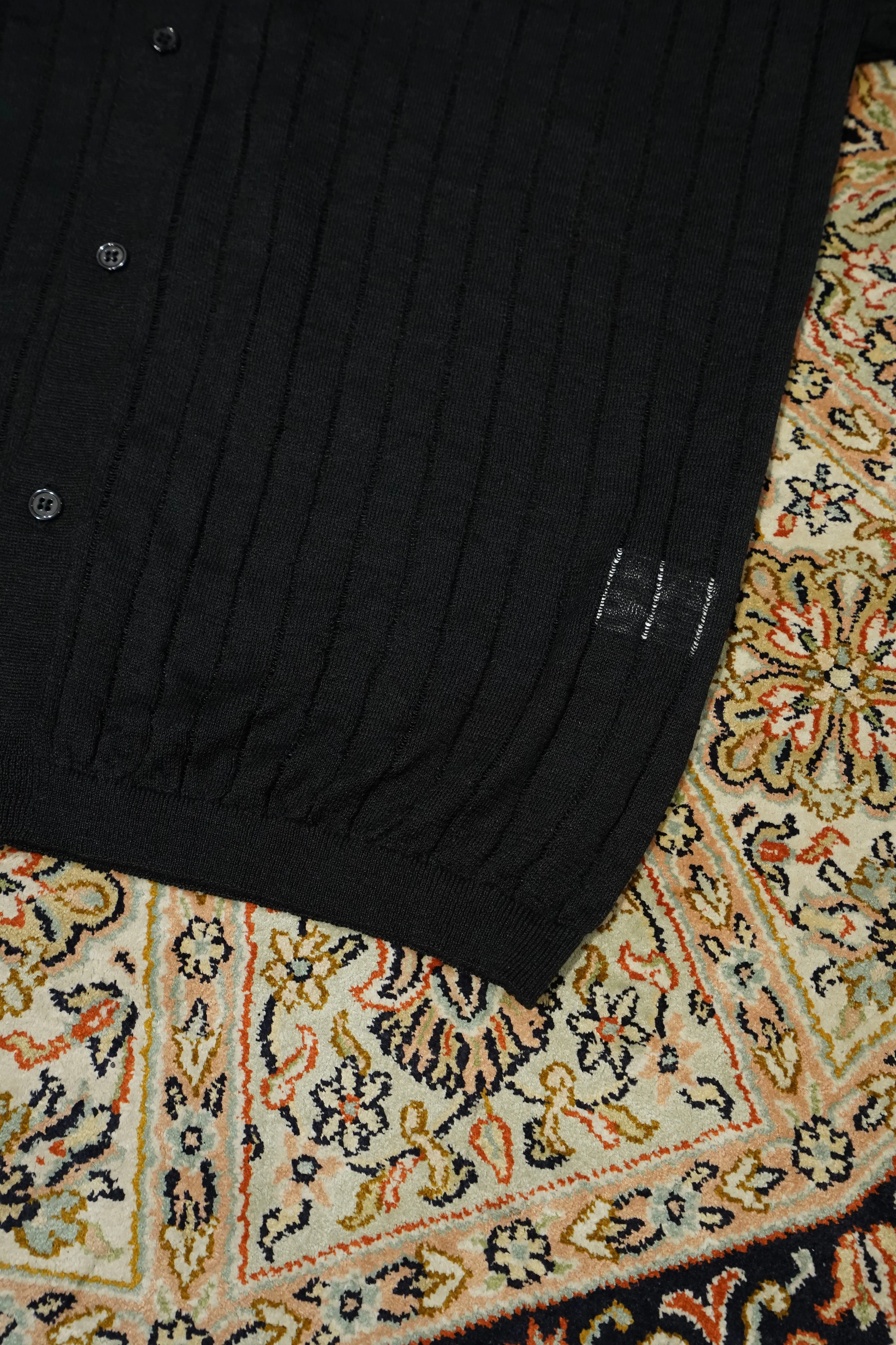 Linen S/S Knit Shirt (BLACK) sold by CEDARWOOD product image thumbnail 4
