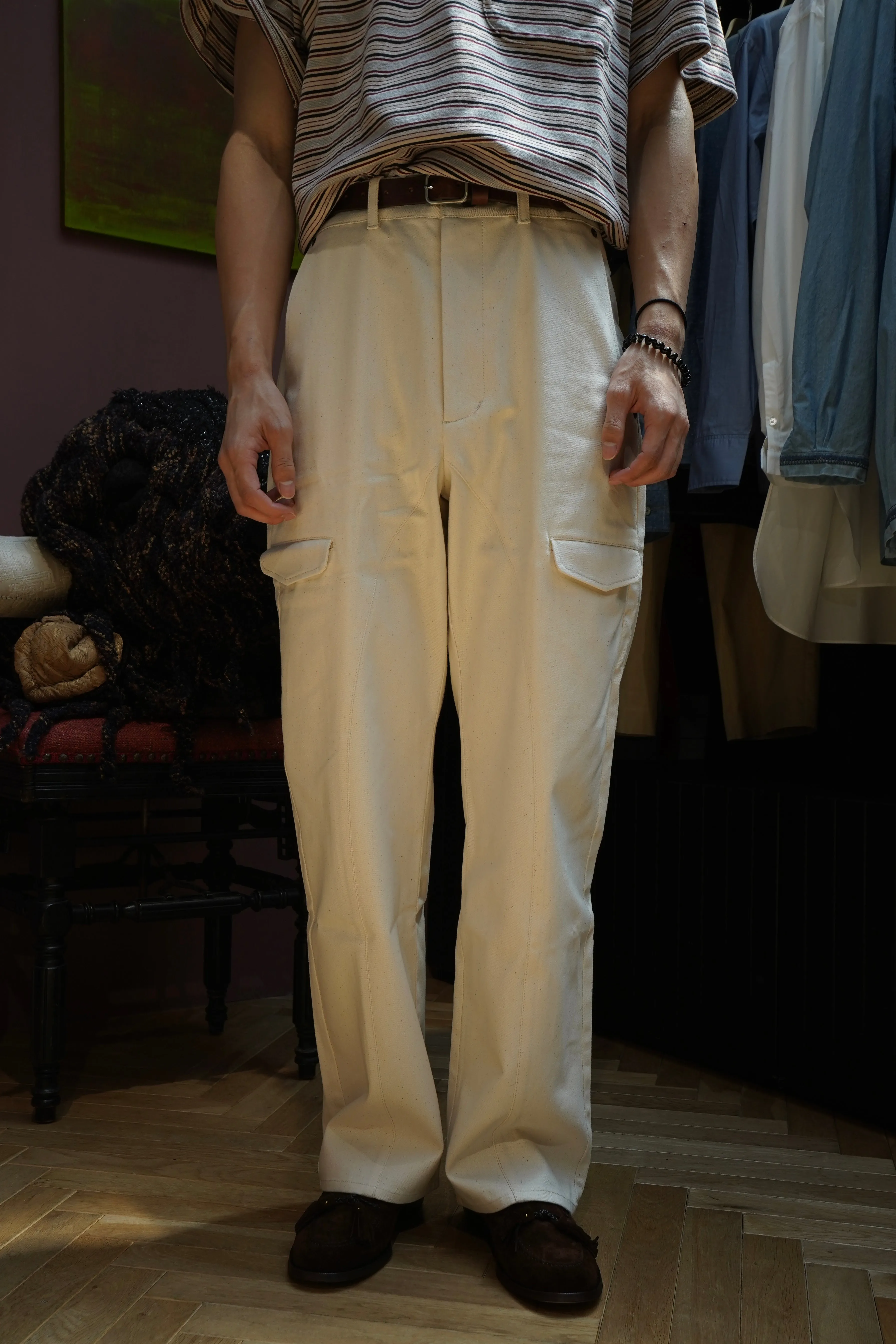 STEAF EXPLORER’S DENIM PANTS (LEGHORN WHITE) sold by CEDARWOOD product image thumbnail 2