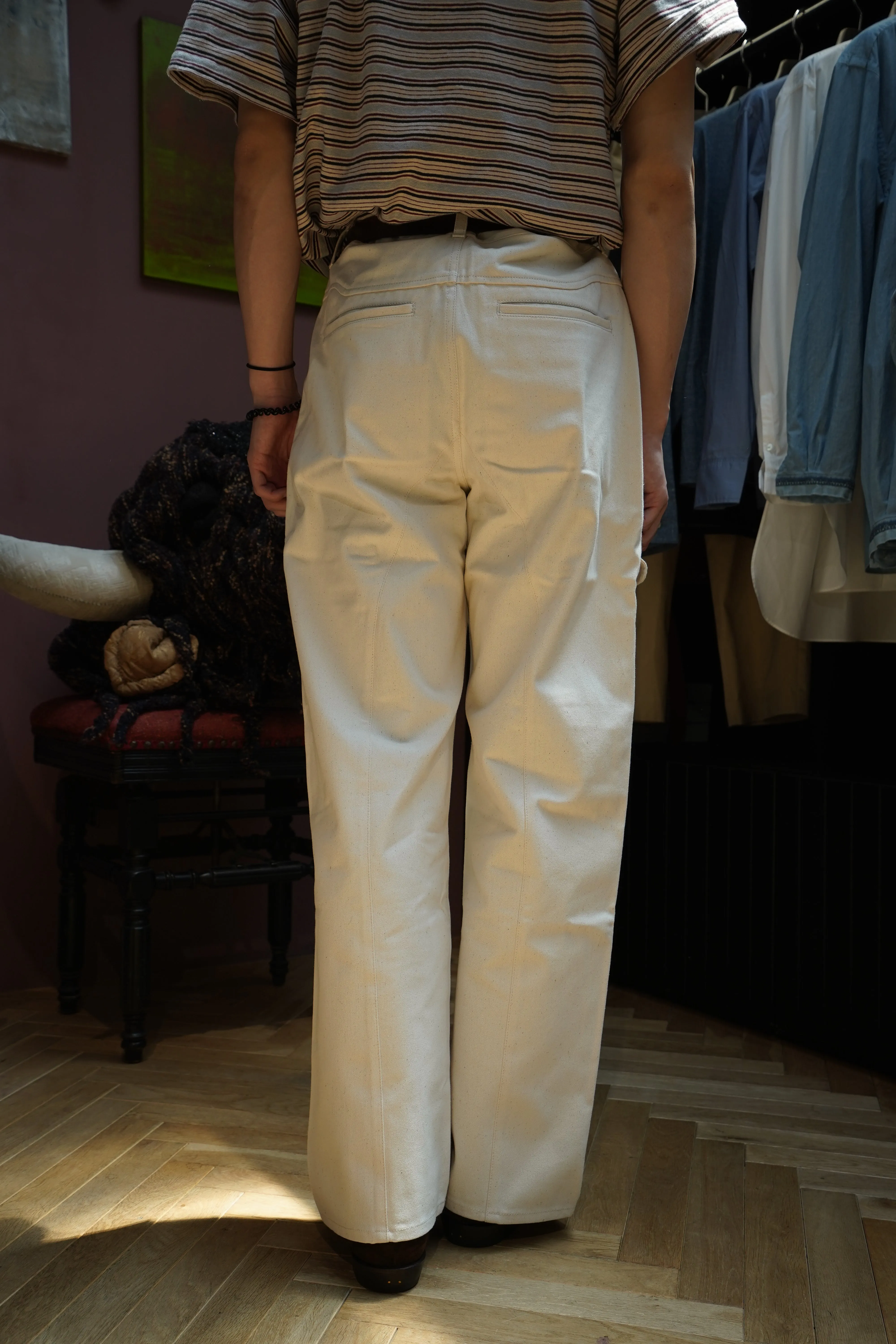 STEAF EXPLORER’S DENIM PANTS (LEGHORN WHITE) sold by CEDARWOOD product image thumbnail 4