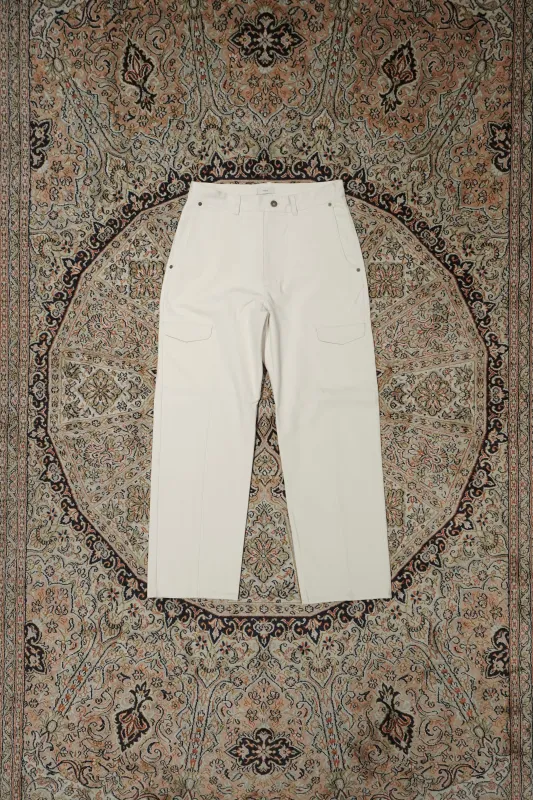 STEAF EXPLORER’S DENIM PANTS (LEGHORN WHITE) made by CEDARWOOD