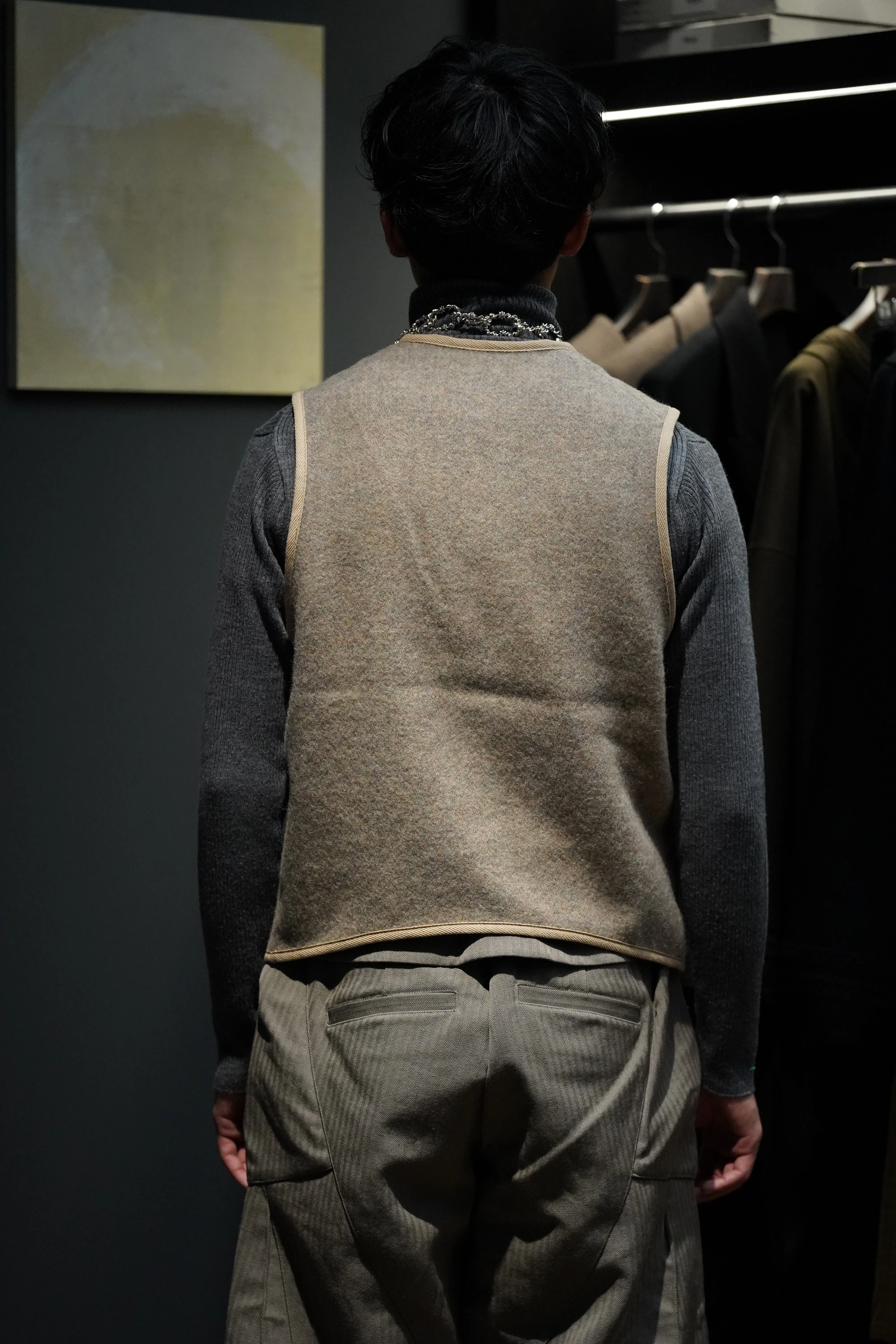 Taiga Takahashi BLANKET VEST (BEIGE) sold by CEDARWOOD product image thumbnail 5