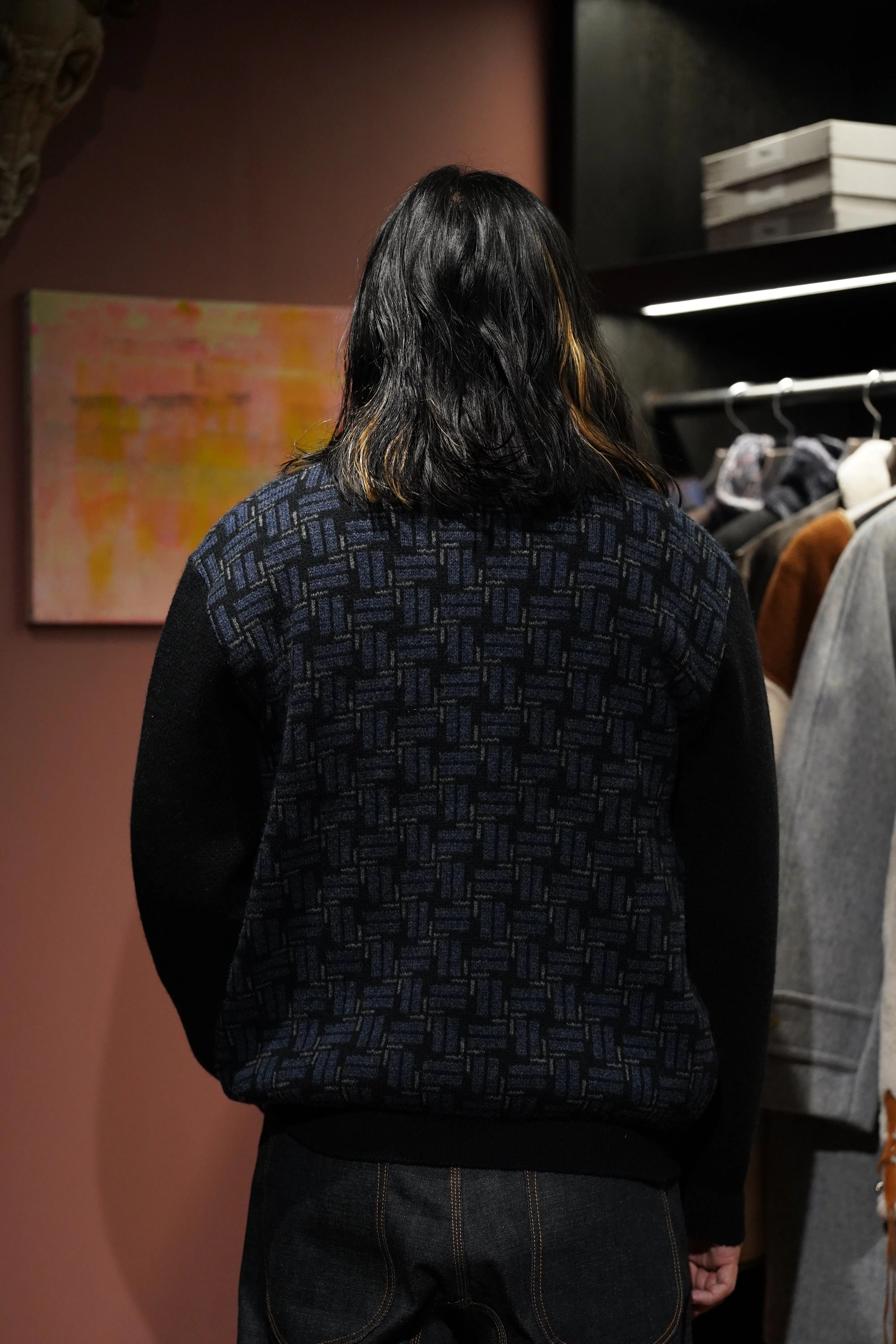 STEAF TILE KNIT CARDIGAN (GLOW BLACK) sold by CEDARWOOD product image thumbnail 4