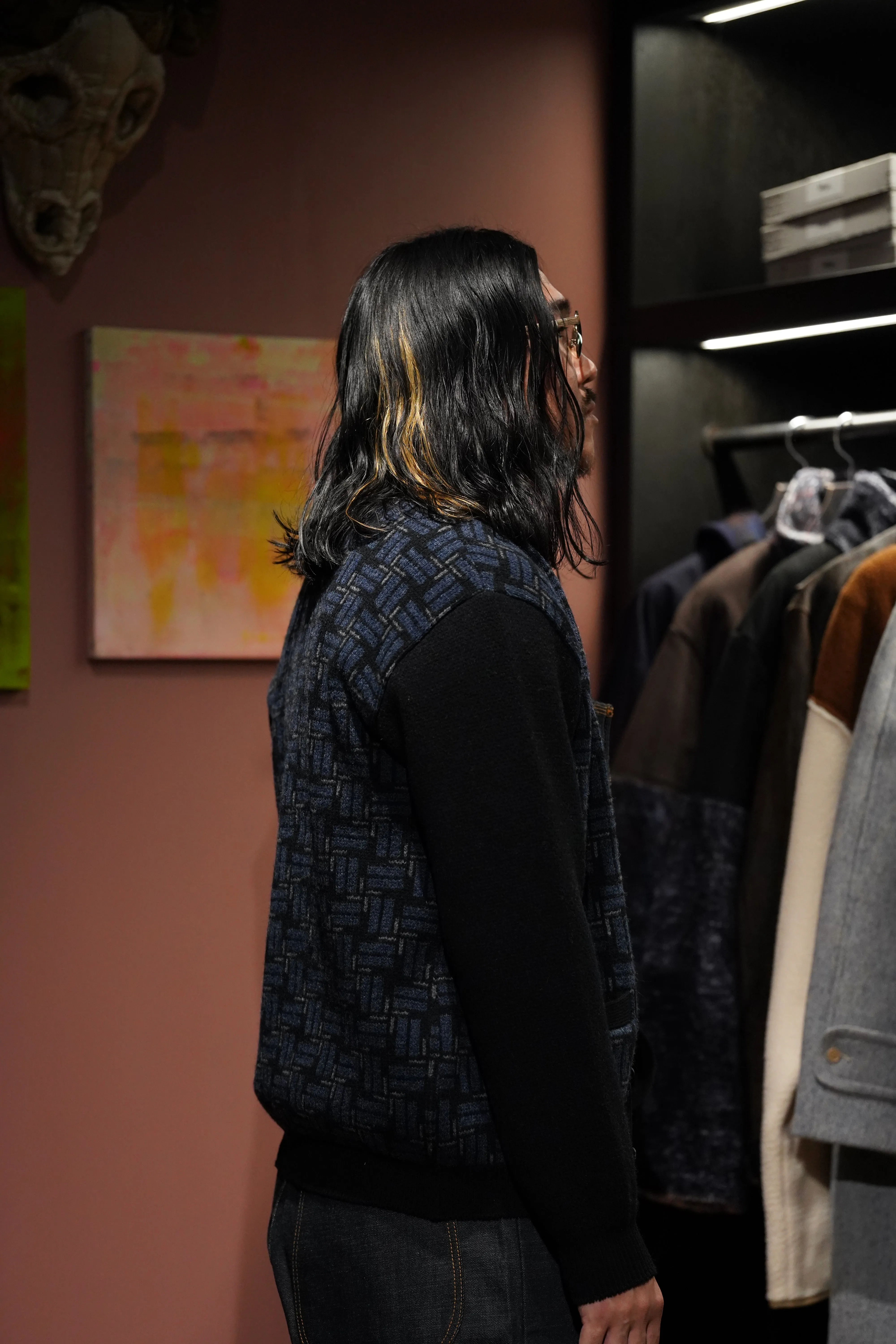 STEAF TILE KNIT CARDIGAN (GLOW BLACK) sold by CEDARWOOD product image thumbnail 5