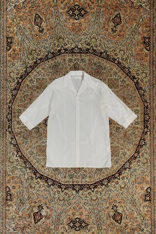 Nobuyuki Matsui Drop shoulder Italian collar shirts (White) made by CEDARWOOD