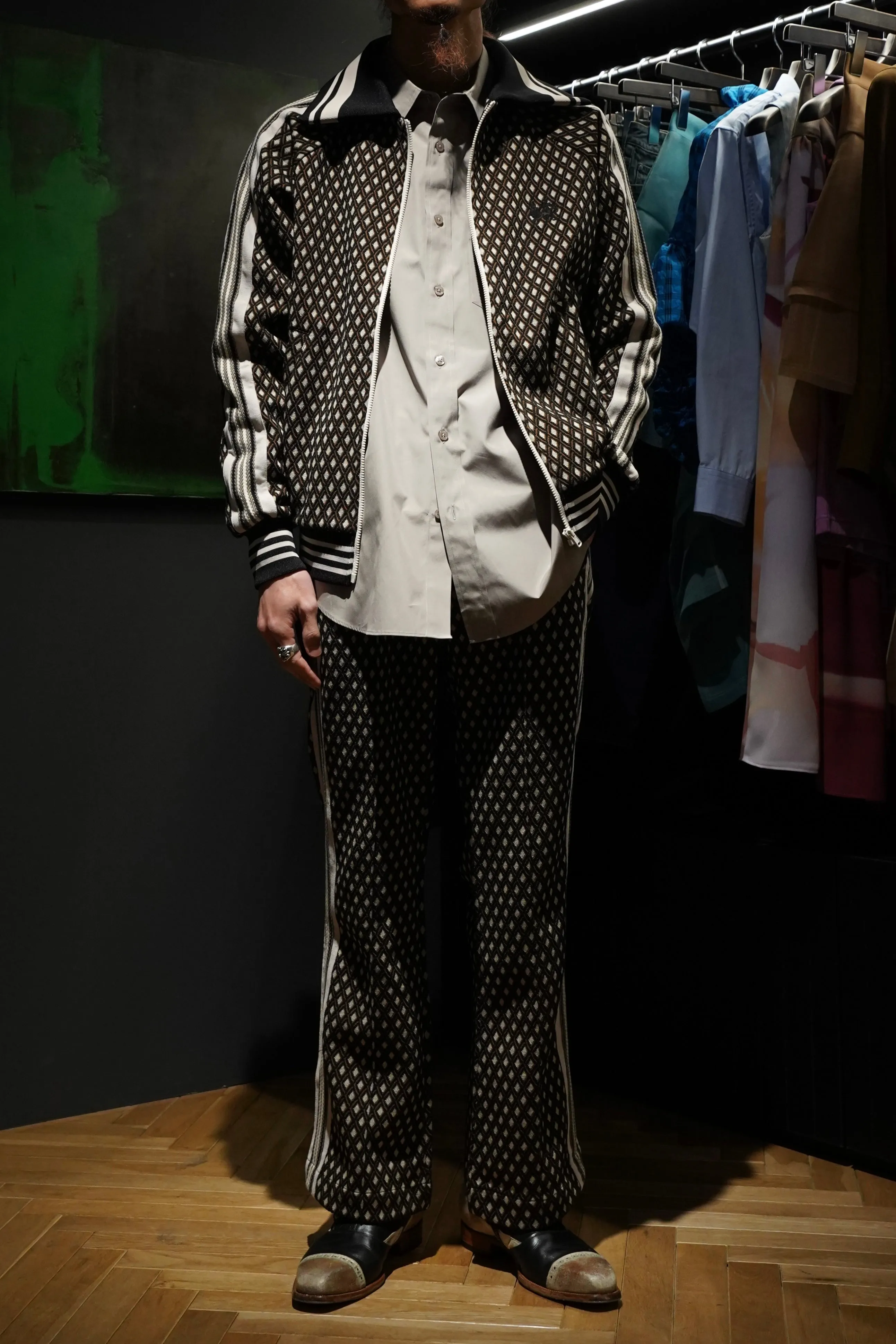 Sasquatchfabrix. RETRO TRACK JACKET (BLACK) sold by CEDARWOOD product image thumbnail 2