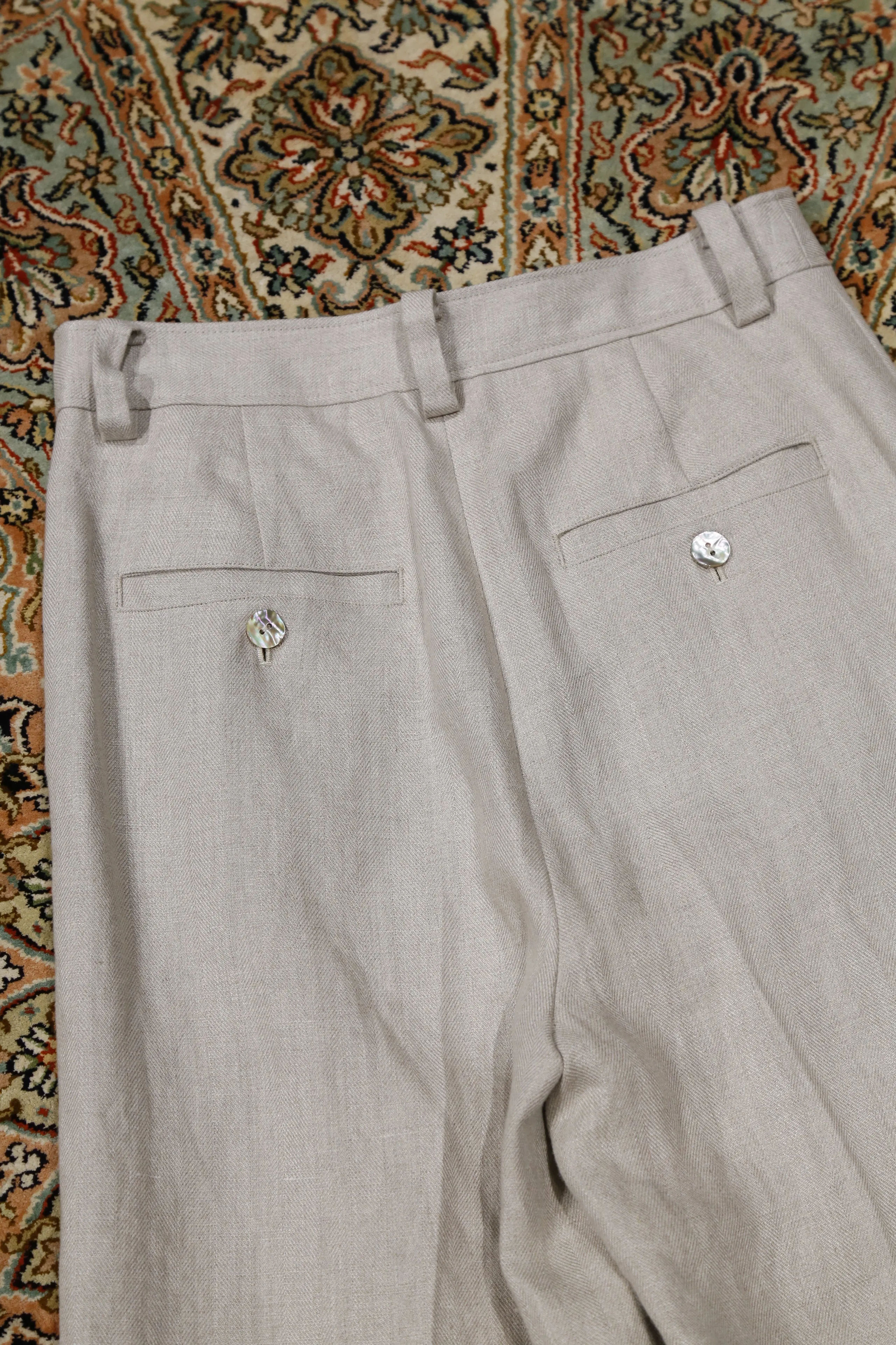 HERRINGBONE LINEN WIDE PT (BEIGE) sold by CEDARWOOD product image thumbnail 5