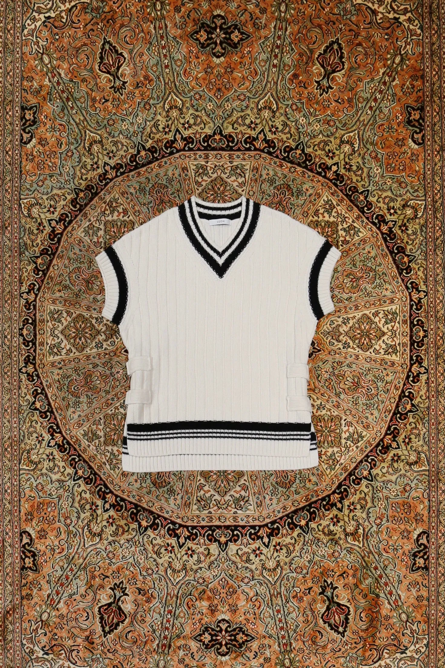 UJOH Tilden Knit Vest (OFF WHITE) sold by CEDARWOOD