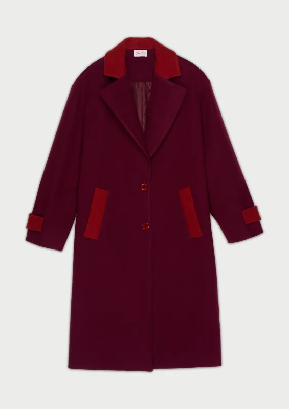 The duchess coat burgundy made by Flabelus