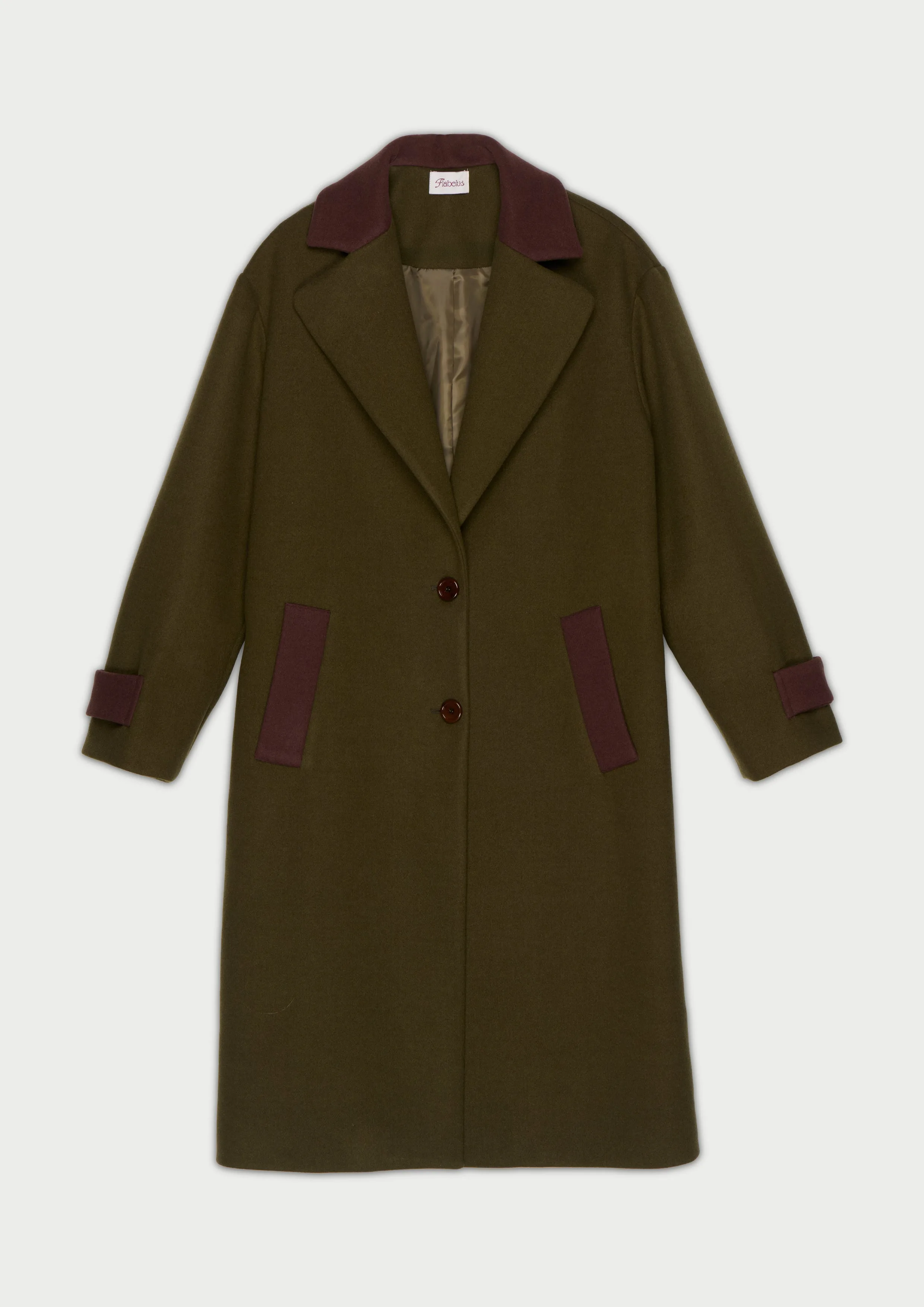 The duchess coat green sold by Flabelus