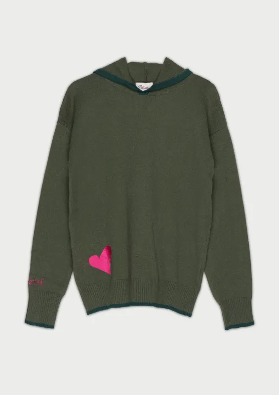 DORMOUSE HOODED JUMPER KHAKI made by Flabelus