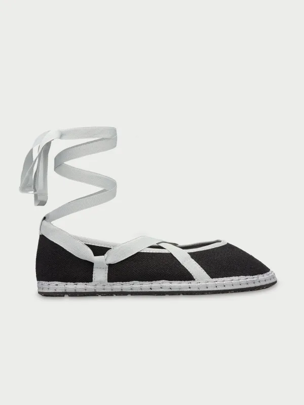 Eichiro Linen Ribbon Black made by Flabelus