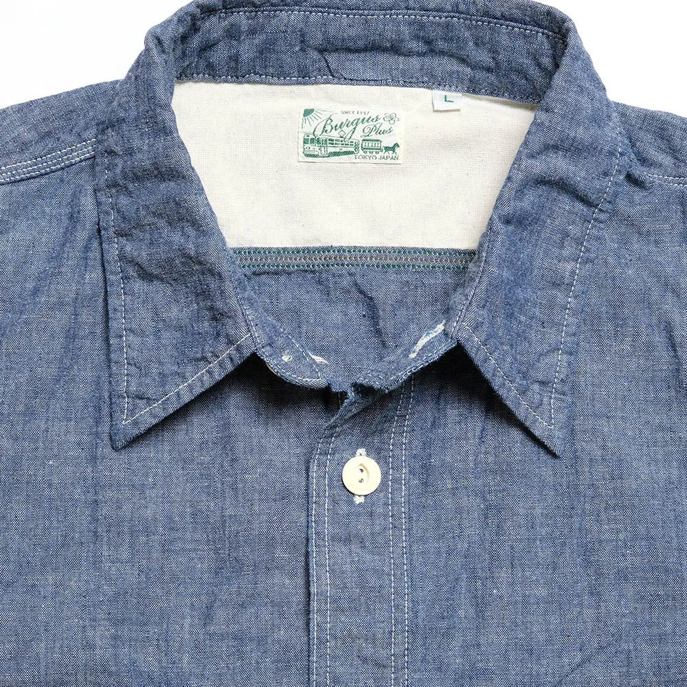 BURGUS PLUS - HBP-300CH Chambray Work Shirt - HBP-300CH sold by Burgus Plus product image thumbnail 5