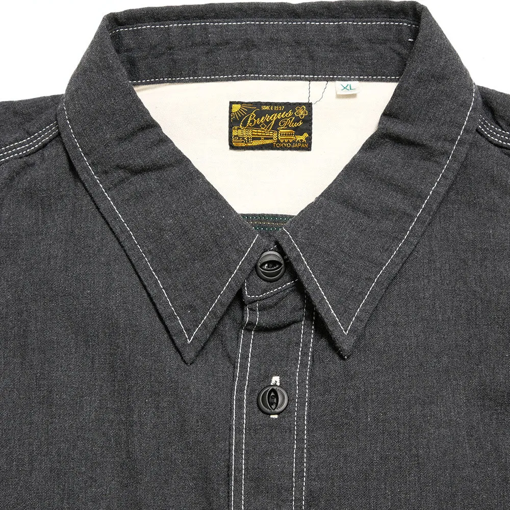 BURGUS PLUS - Solid-Color Chambray Work Shirt - Heather Gray - HBP-300CHB sold by Burgus Plus product image thumbnail 3