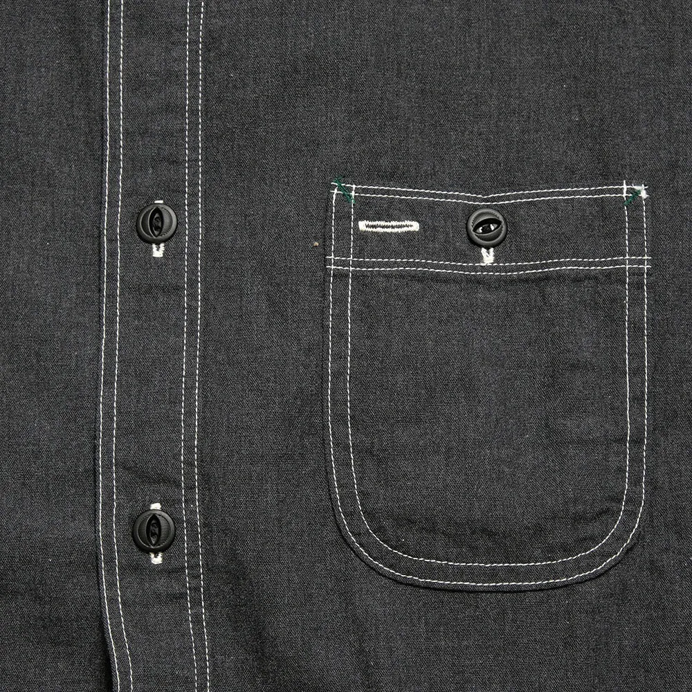 BURGUS PLUS - Solid-Color Chambray Work Shirt - Heather Gray - HBP-300CHB sold by Burgus Plus product image thumbnail 4