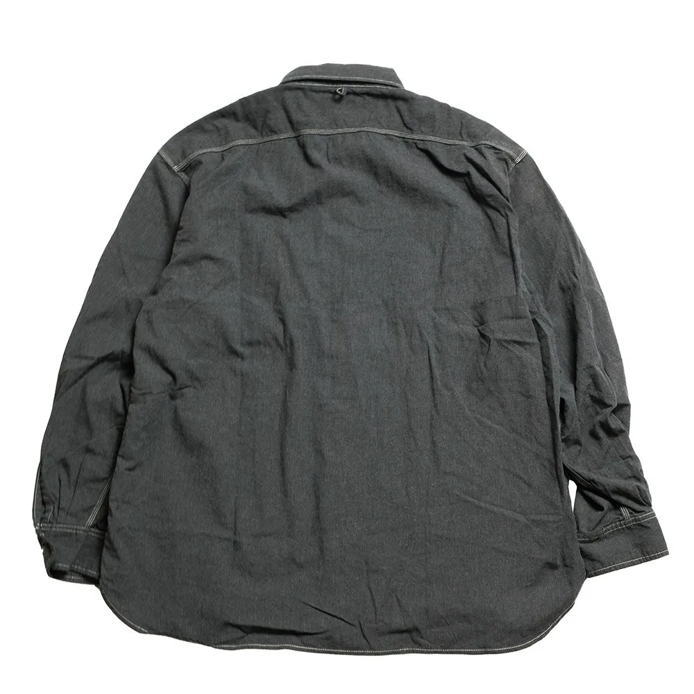 BURGUS PLUS - Solid-Color Chambray Work Shirt Wide Silhouette - Heather Gray - HBP-300CHBWD sold by Burgus Plus product image thumbnail 2