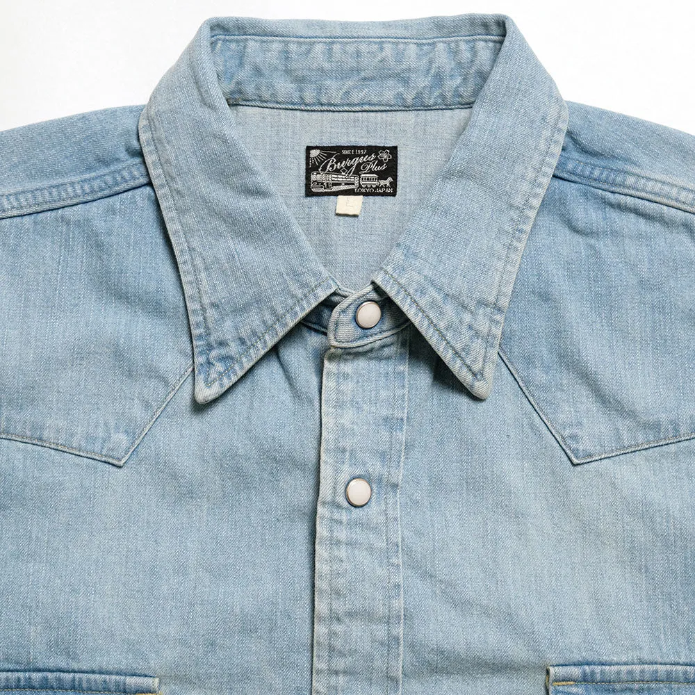 BURGUS PLUS - 8oz Denim Western Shirt - Super Light Used - HBP-301WS-SLU sold by Burgus Plus product image thumbnail 3