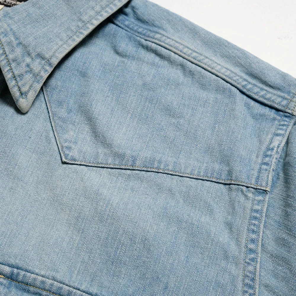 BURGUS PLUS - 8oz Denim Western Shirt - Super Light Used - HBP-301WS-SLU sold by Burgus Plus product image thumbnail 4