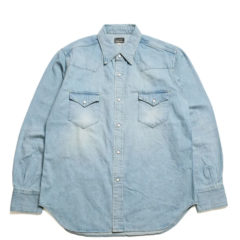 BURGUS PLUS - 8oz Denim Western Shirt - Super Light Used - HBP-301WS-SLU made by Burgus Plus