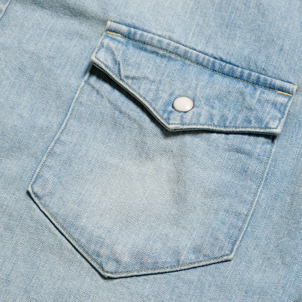 BURGUS PLUS - 8oz Denim Western Shirt - Super Light Used - HBP-301WS-SLU sold by Burgus Plus product image thumbnail 5