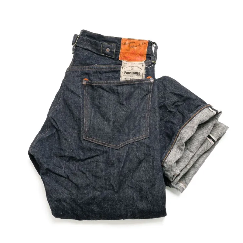 Burgus Plus - Natural Indigo Selvedge Jeans - 1928 Cinch-Back Model - 928-XX-02 made by Burgus Plus