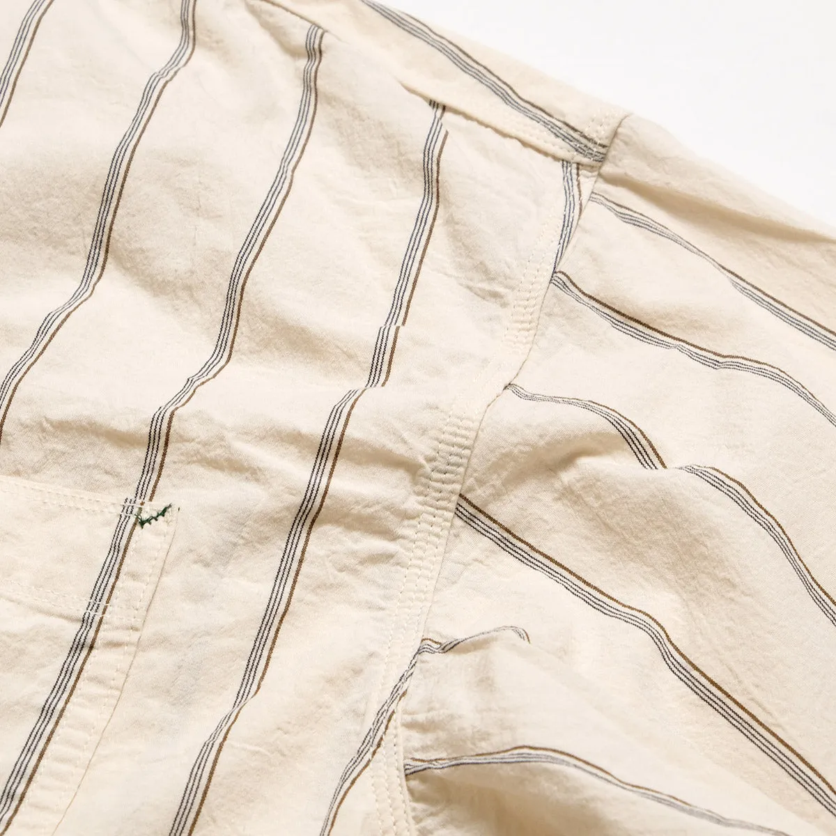 BURGUS PLUS - Stripe Chambray Work Shirt - Wide Silhouette - HBP-300CHWD-ST7 sold by Burgus Plus product image thumbnail 5
