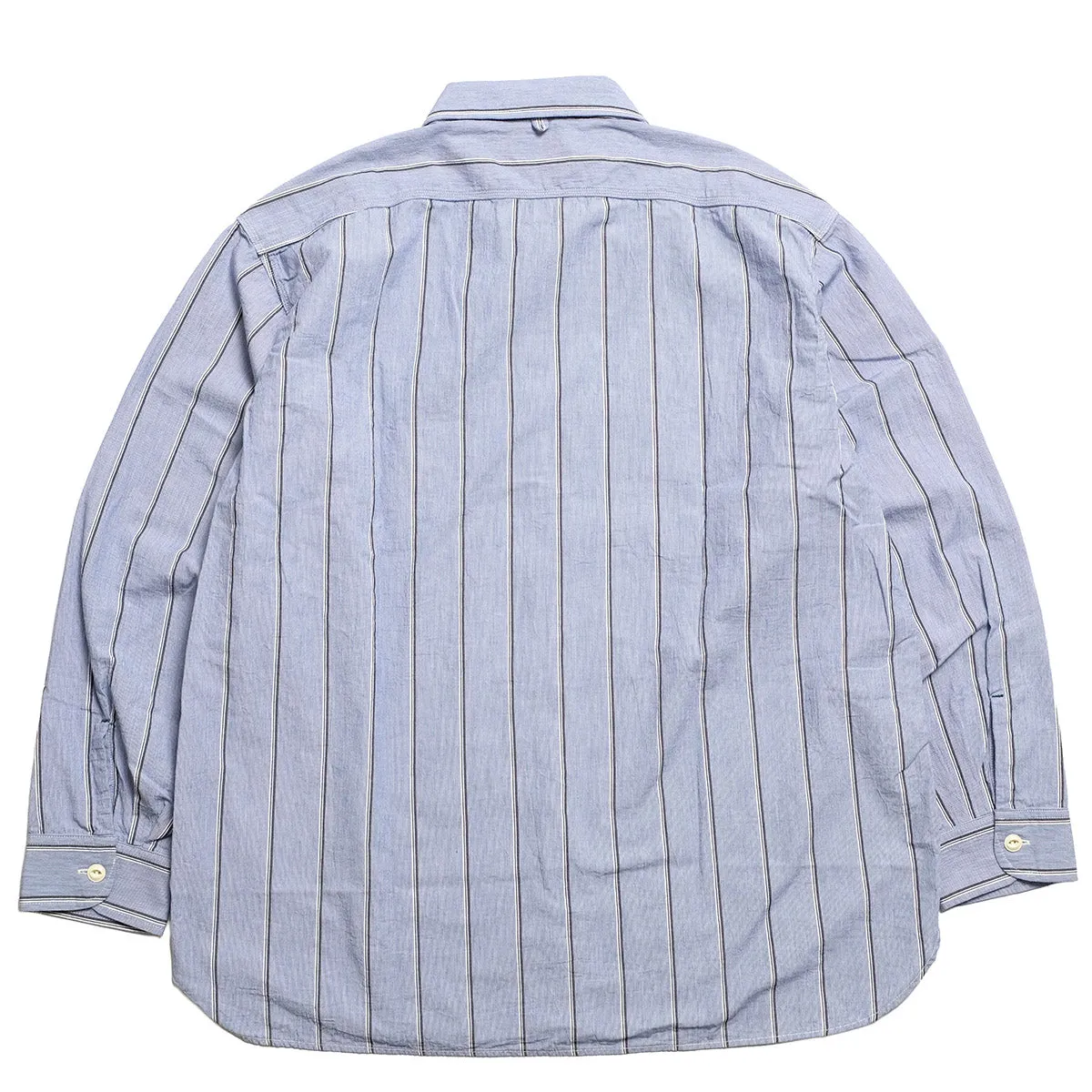 BURGUS PLUS - Stripe Chambray Work Shirt - Wide Silhouette - HBP-300CHWD-ST8 sold by Burgus Plus product image thumbnail 2